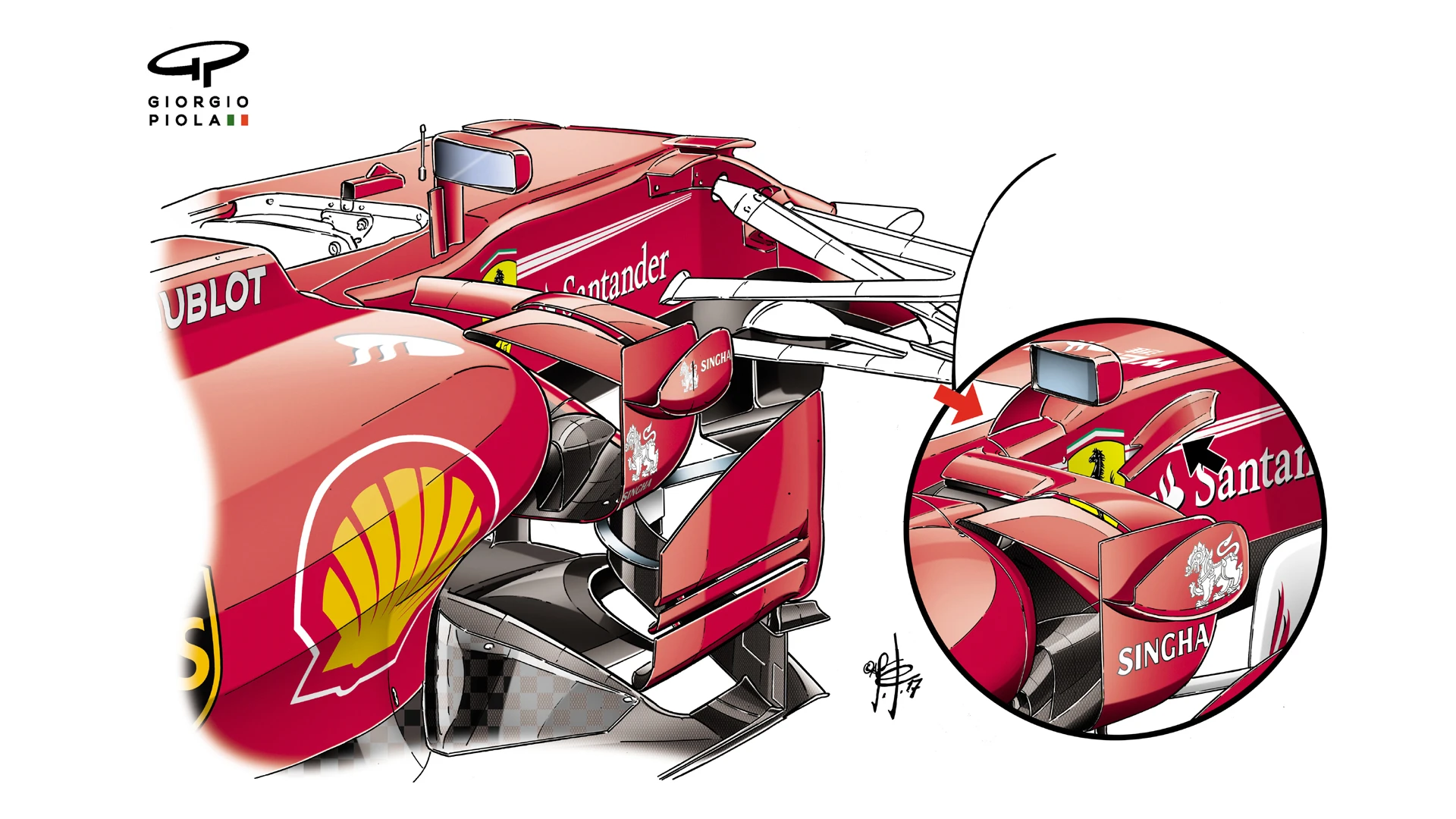 Ferrari SF70H - rear-view