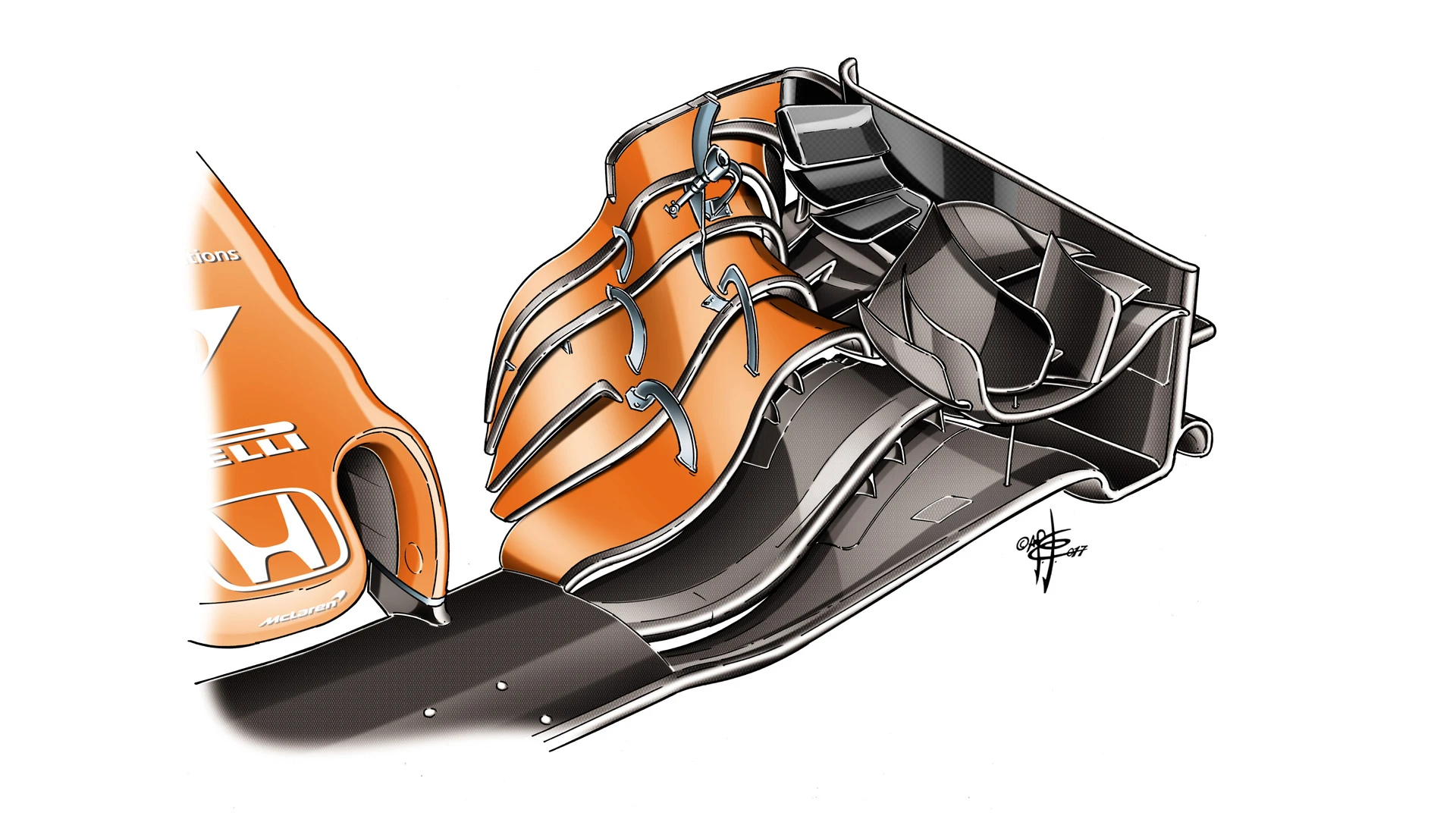 McLaren MCL32 - Monaco front