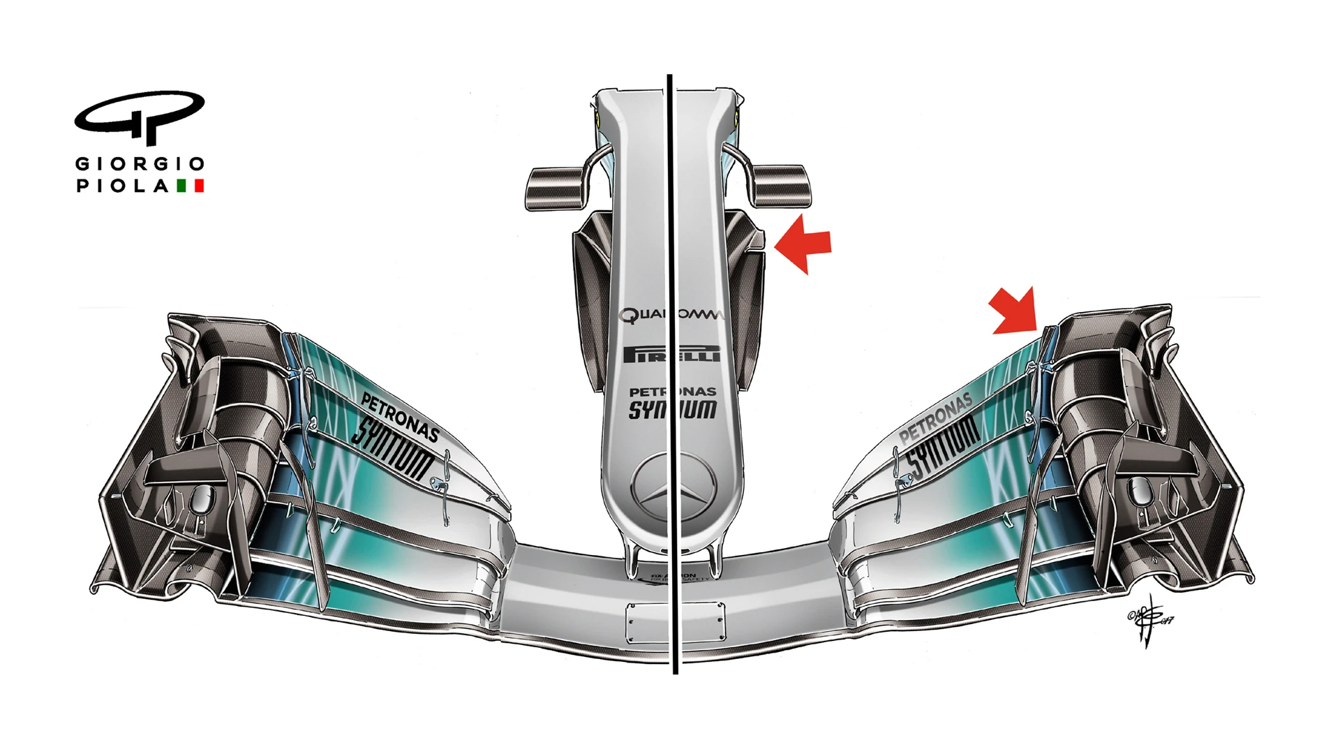 Mercedes F1 W08 - Belgium front