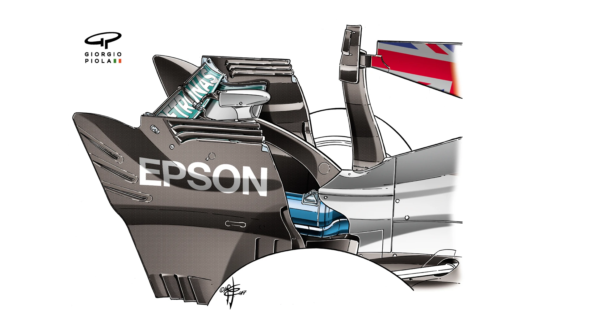 Mercedes F1 W08 - Monza rear