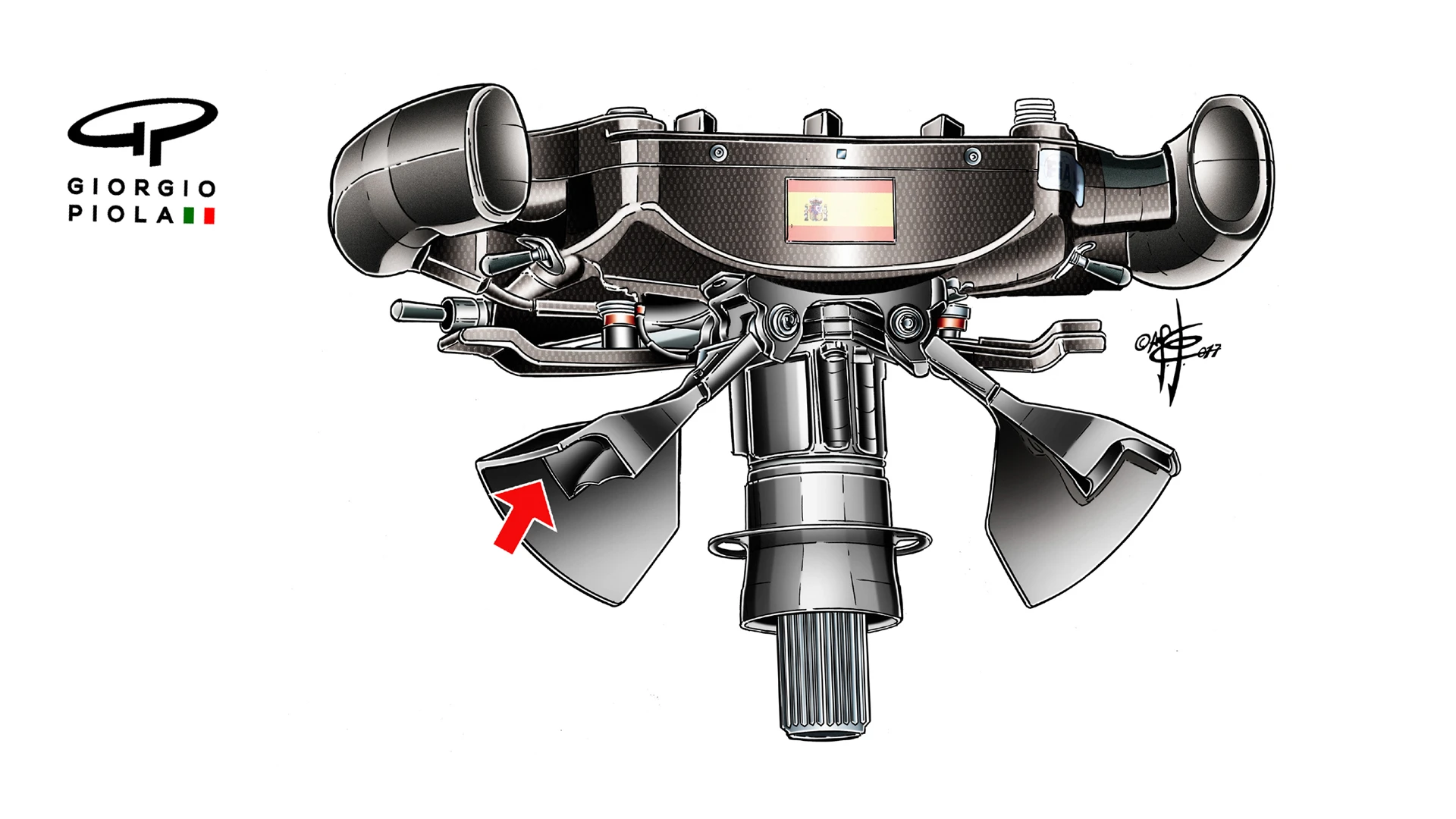 McLaren MCL32 - Alonso Brazil steering