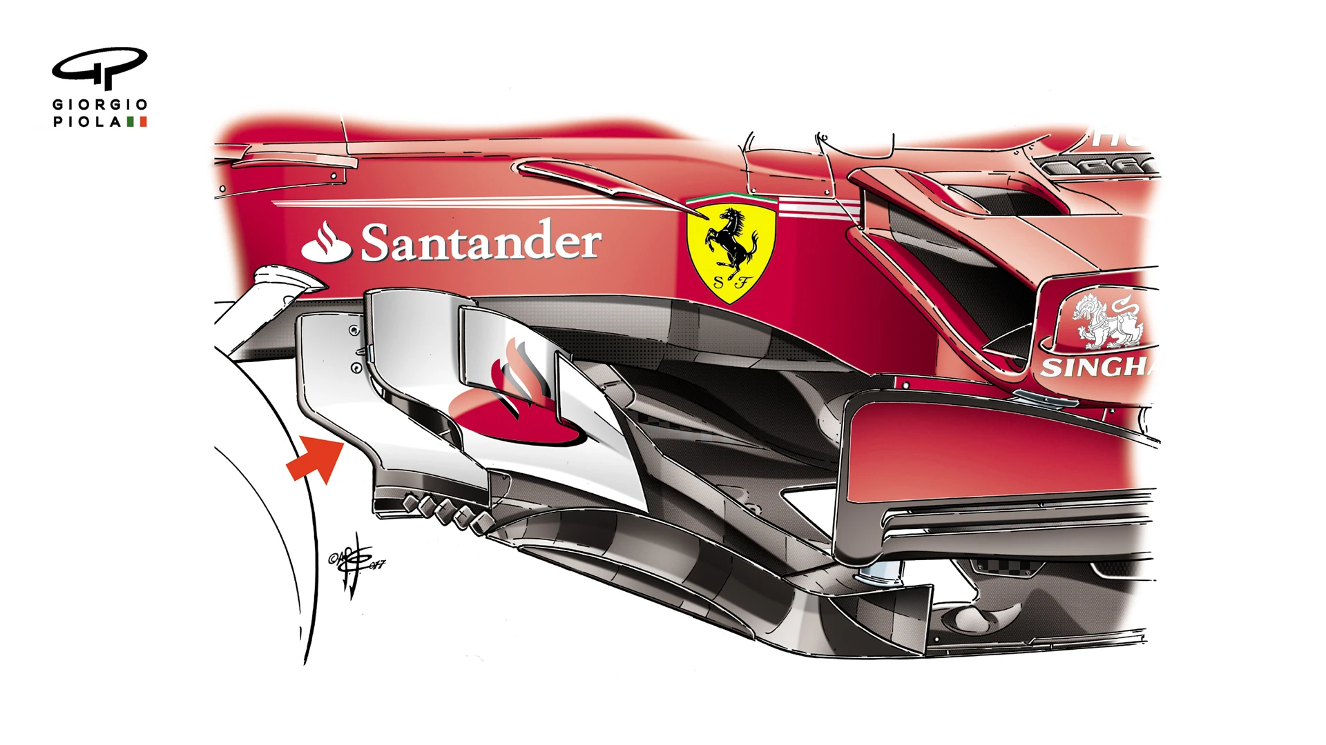 Ferrari SF70H - Malaysia barge