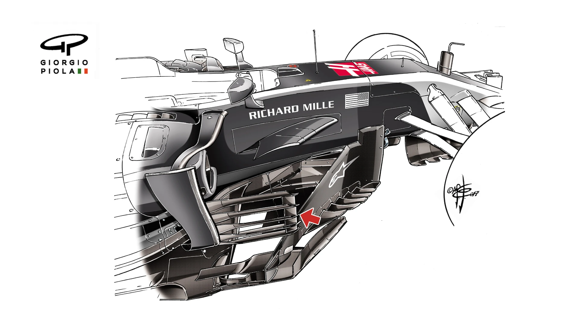 Haas VF-17 - USA barge