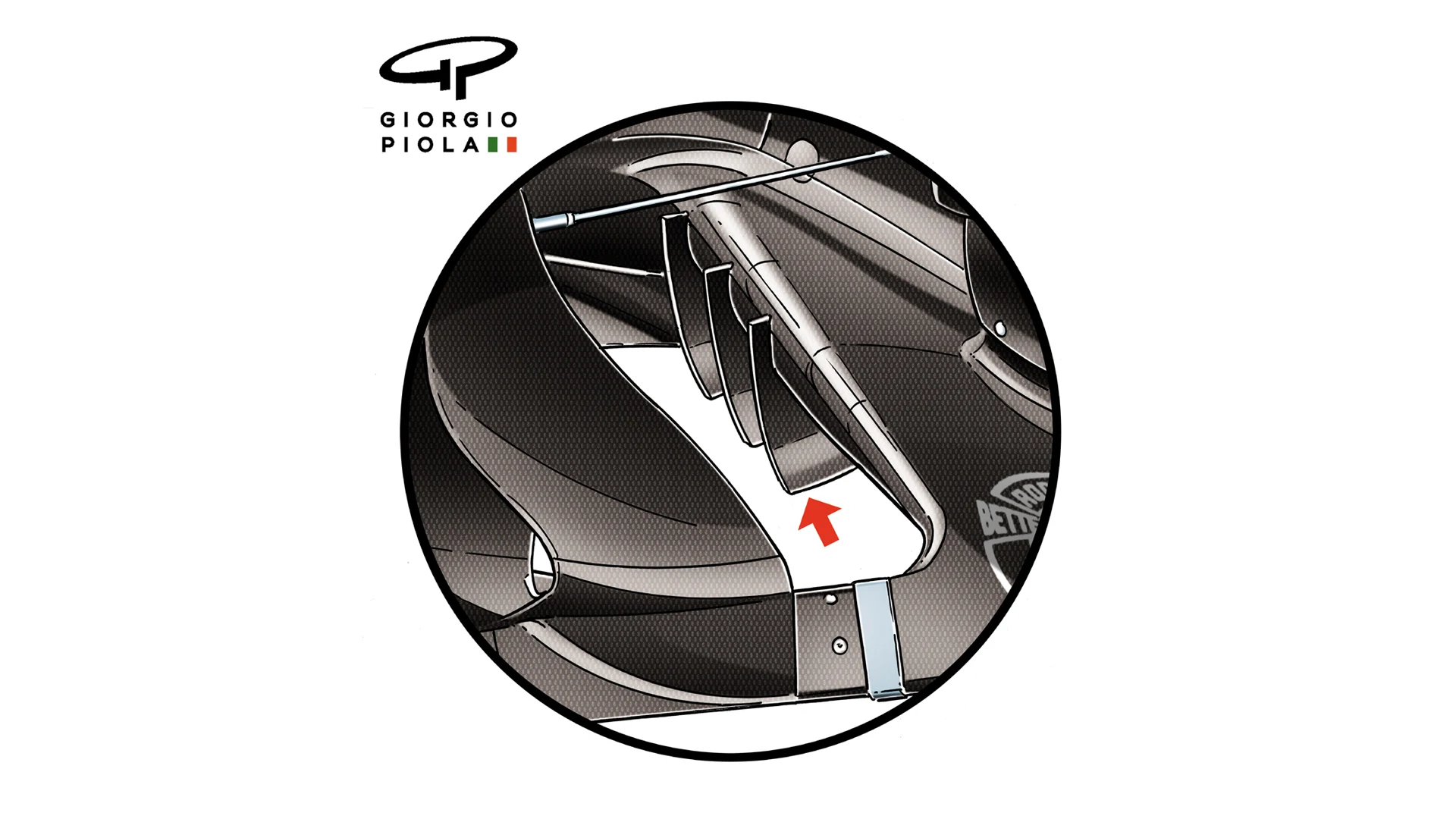 Force India VJM10 - Mexico barge board