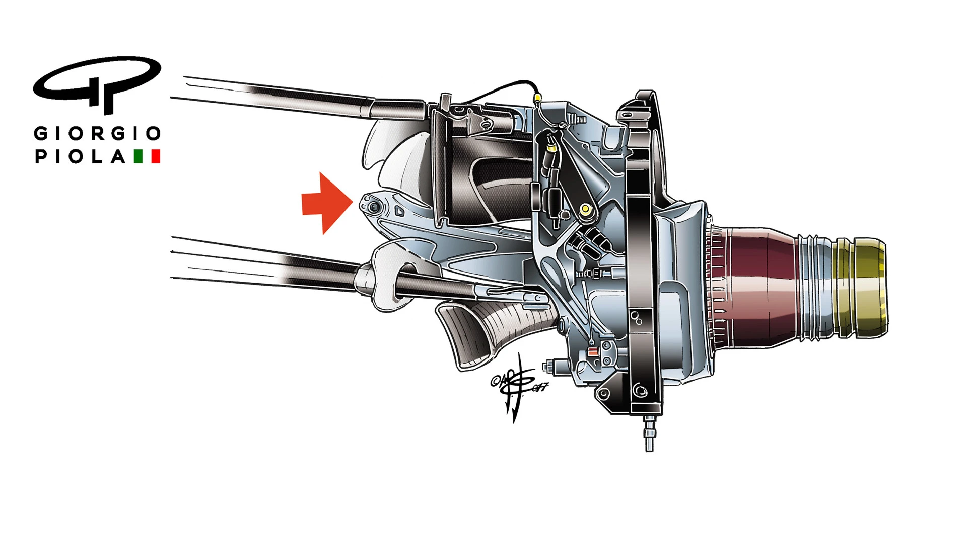 Red Bull RB13 - Brazil push rod