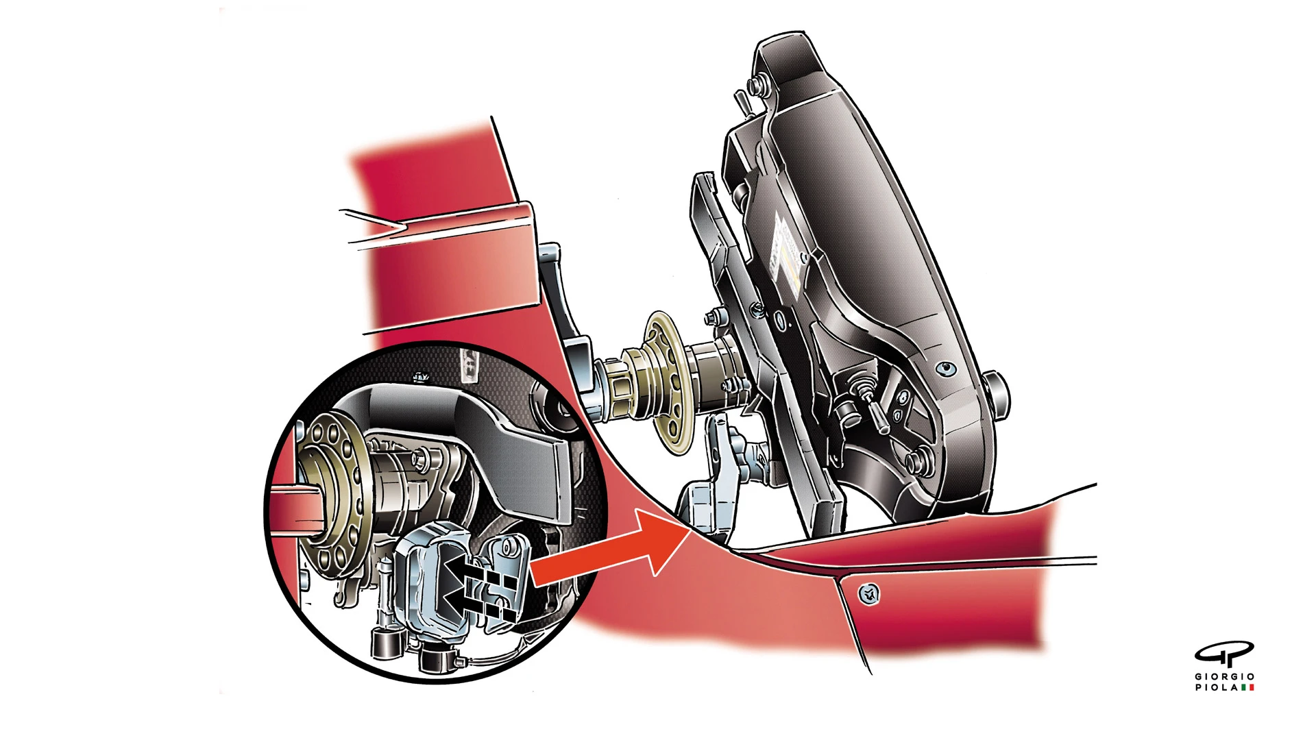 Ferrari SF70H - Vettel clutch arrangement,