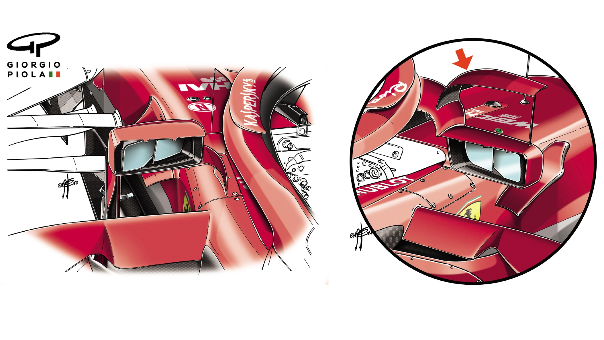 052-018 FERRARI  MIRRORS  