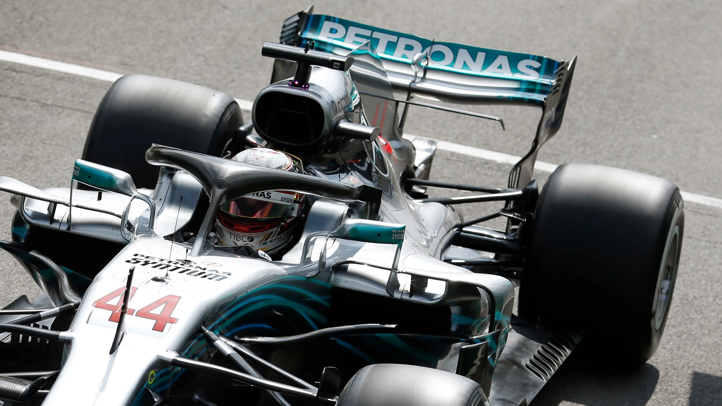 SPA-FRANCORCHAMPS, BELGIUM - AUGUST 24: Lewis Hamilton, Mercedes AMG F1 W09 during the Belgian GP