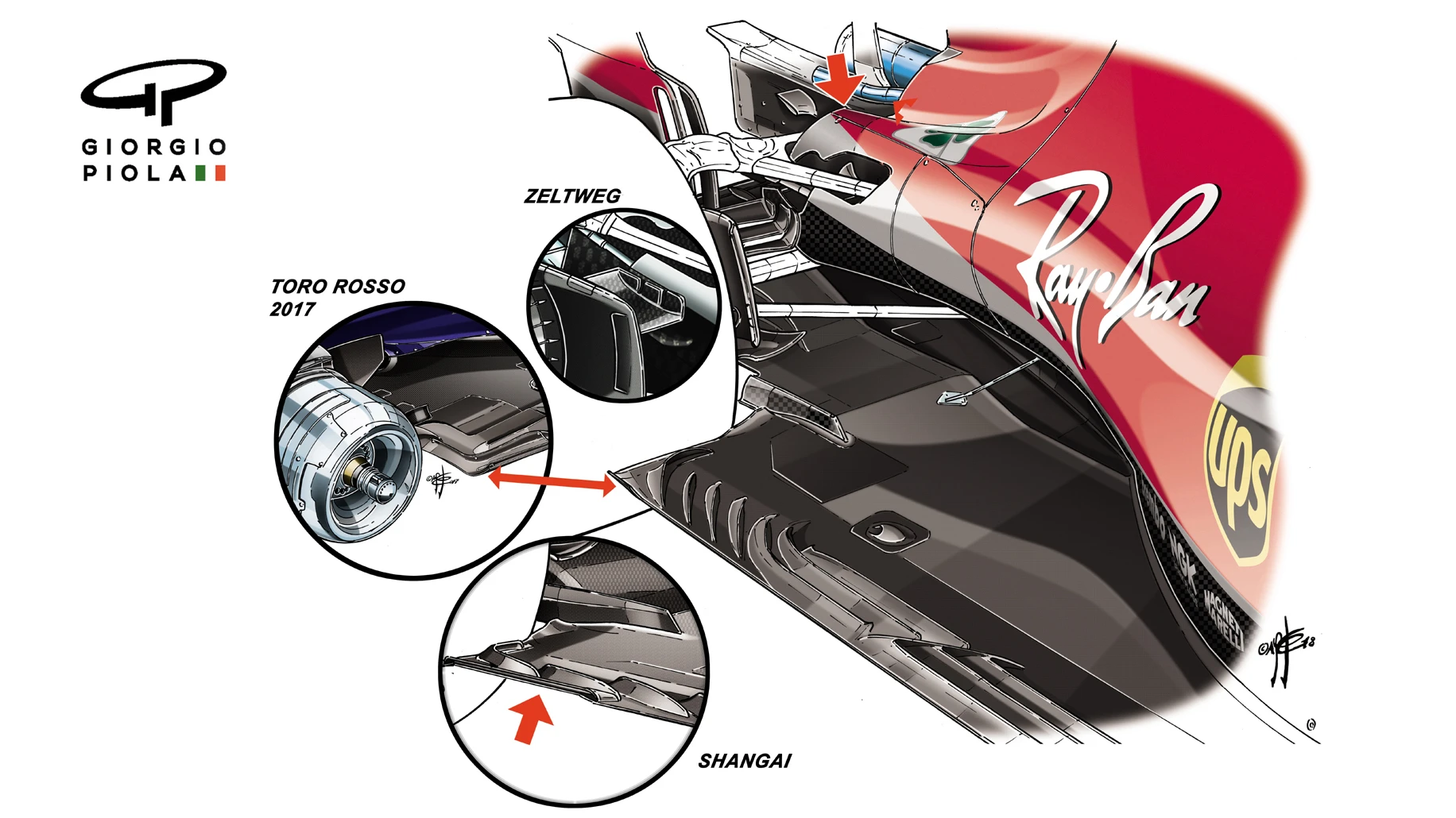 093-018 FERRARI NEW  FLOOR  B DUCT  SILV  COMP