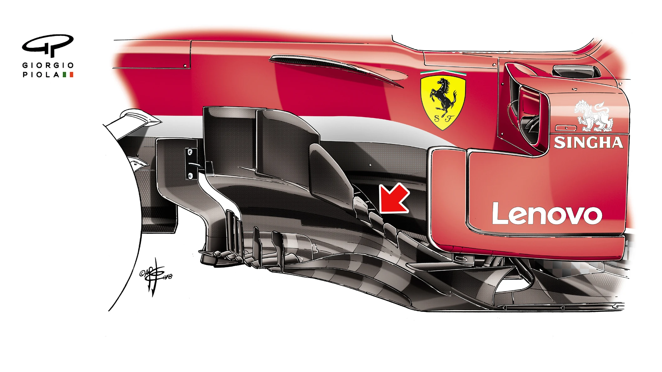 077-018 FERRARI N  BARGE BOARD