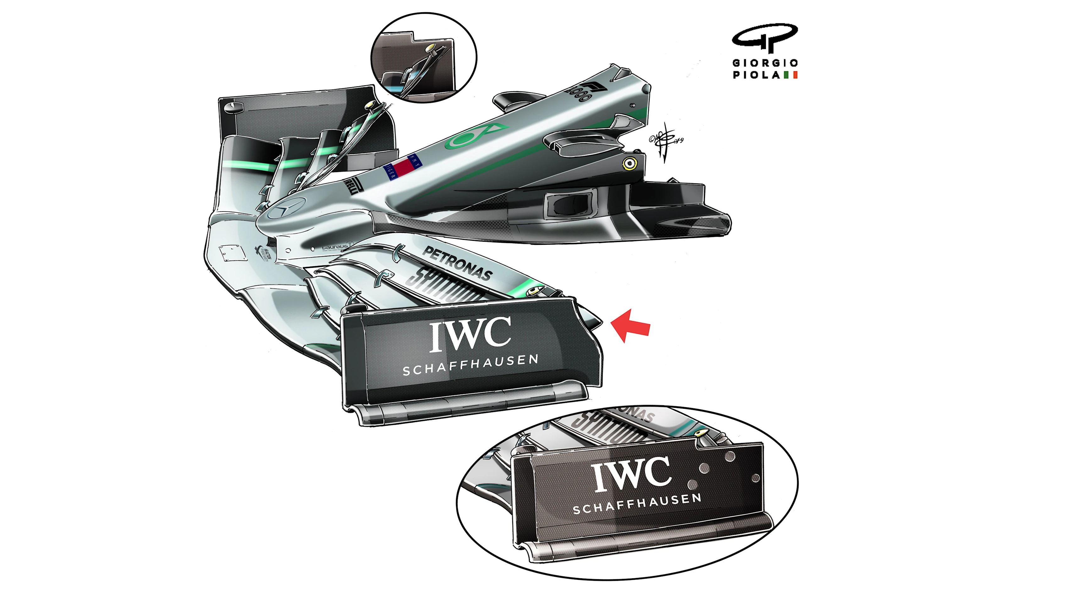 032-19 MERCEDS N  F WING 