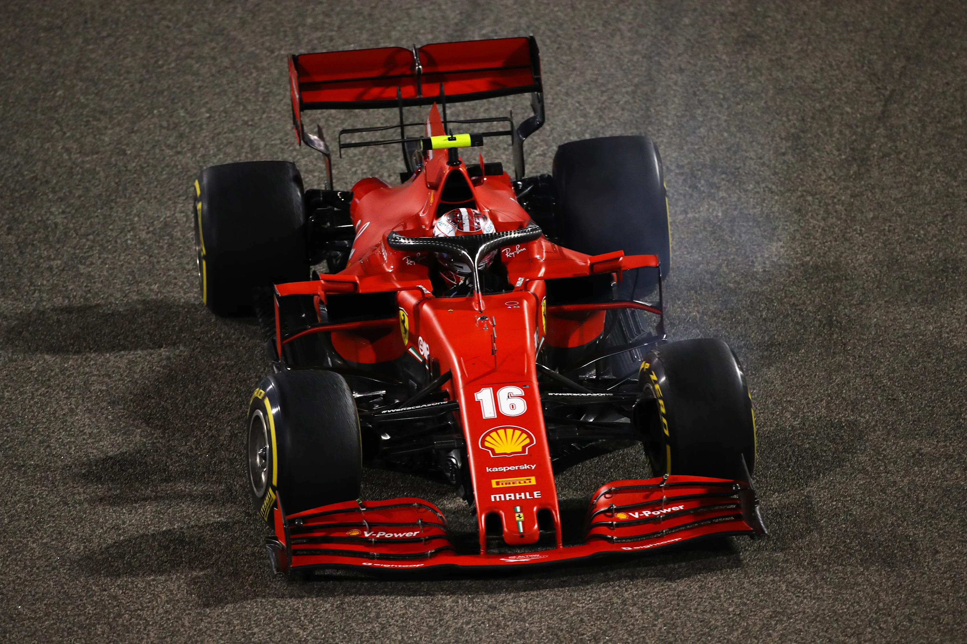 The rear wing that Ferrari changed to for Saturday, that has a spoon-shaped bulge in the middle at the bottom...