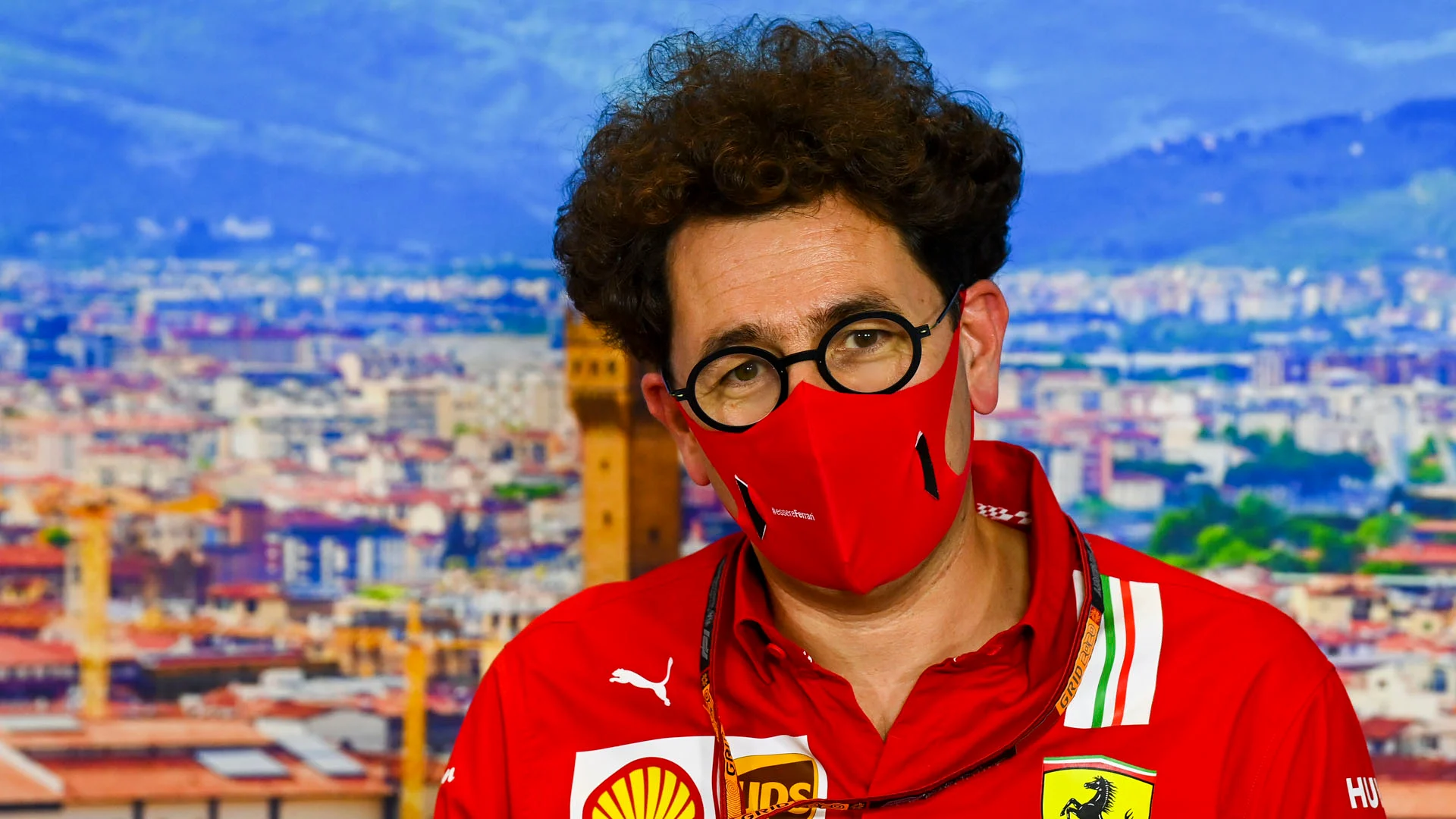 Mattia Binotto, Team Principal Ferrari in the press conference 