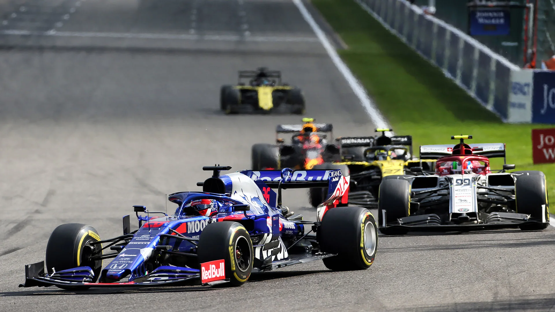 Daniil Kvyat (RUS) Scuderia Toro Rosso STR14.
01.09.2019. Formula 1 World Championship, Rd 13, Belgian Grand Prix, Spa Francorchamps, Belgium, Race Day.
- www.xpbimages.com, EMail: requests@xpbimages.com - copy of publication required for printed pictures. Every used picture is fee-liable. Â© Copyright: Charniaux / XPB Images