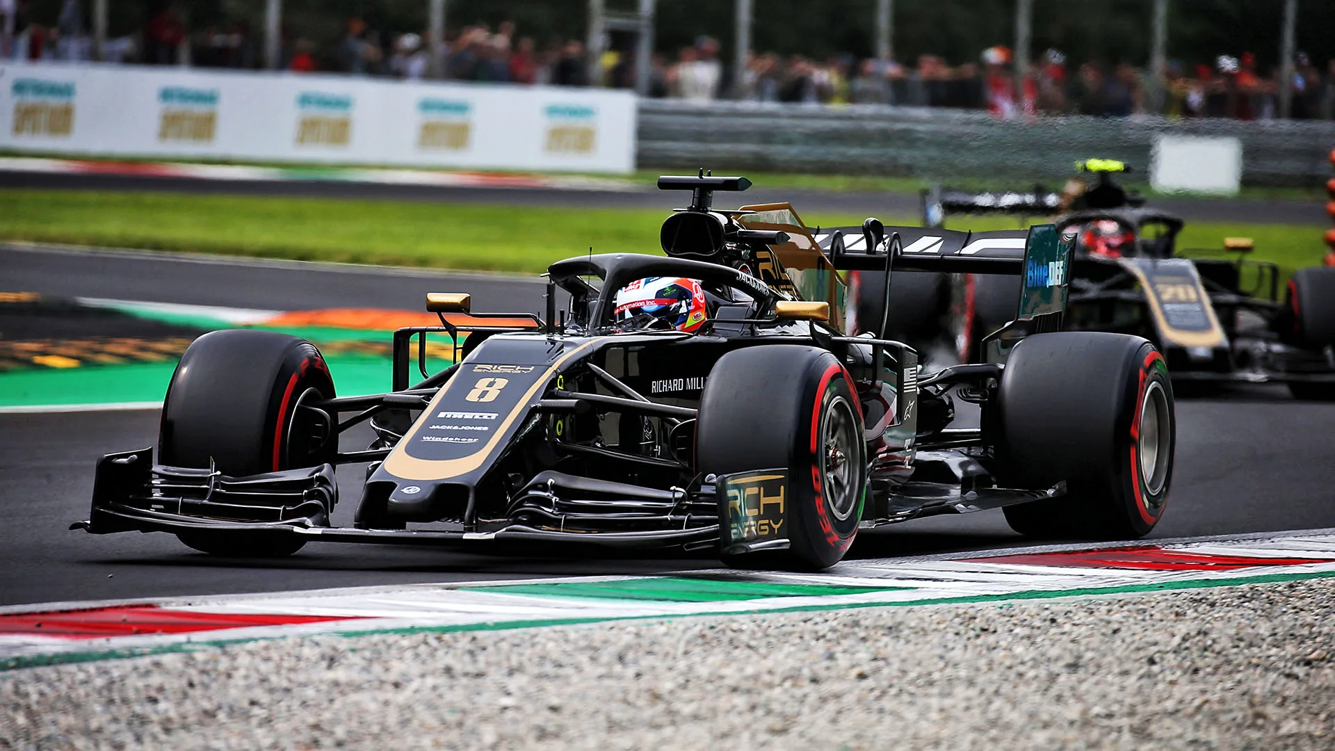 Romain Grosjean (FRA) Haas F1 Team VF-19.
07.09.2019. Formula 1 World Championship, Rd 14, Italian Grand Prix, Monza, Italy, Qualifying Day.
- www.xpbimages.com, EMail: requests@xpbimages.com - copy of publication required for printed pictures. Every used picture is fee-liable. © Copyright: Photo4 / XPB Images