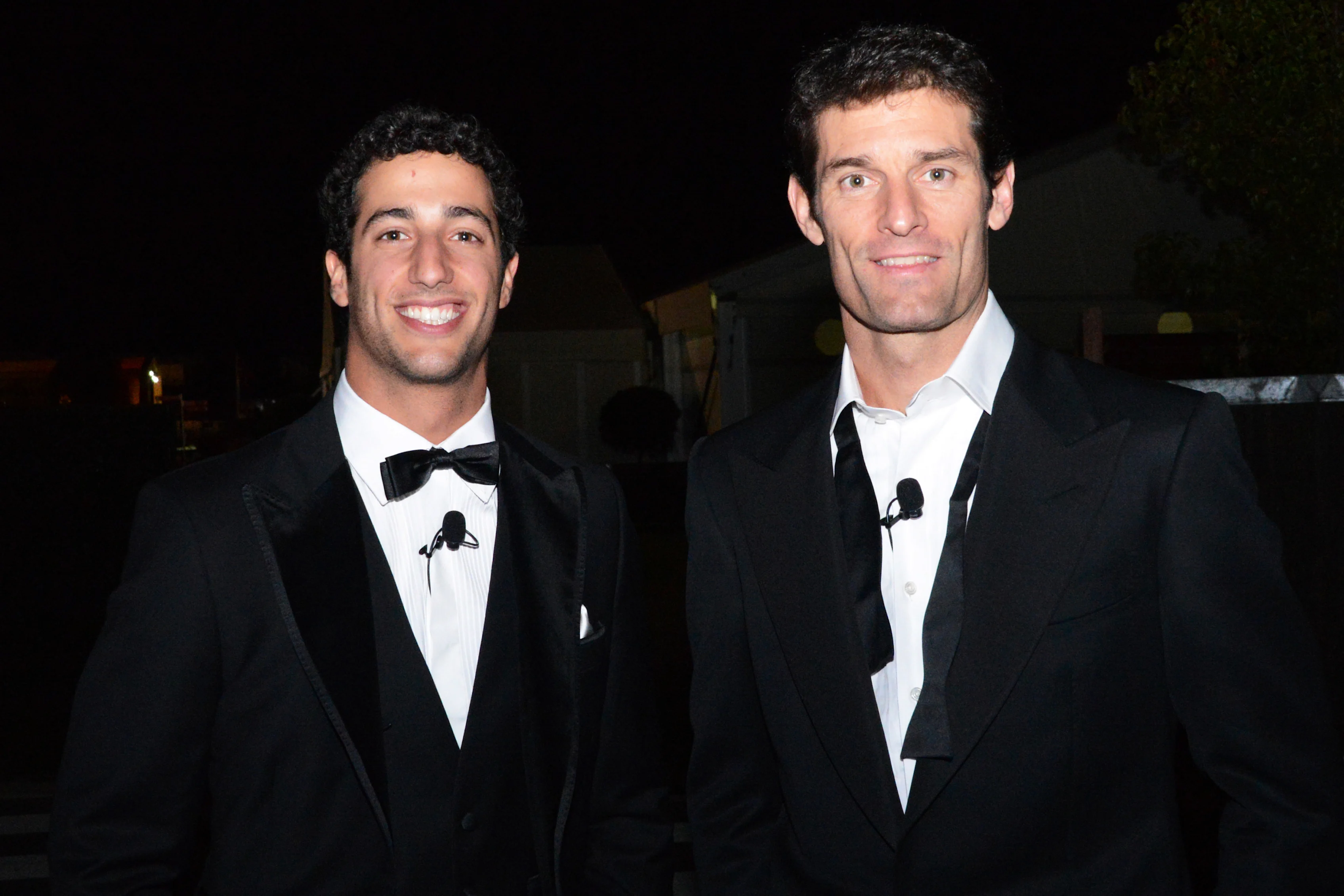 (L to R): Daniel Ricciardo (AUS) Scuderia Toro Rosso and Mark Webber (AUS) Red Bull Racing at the