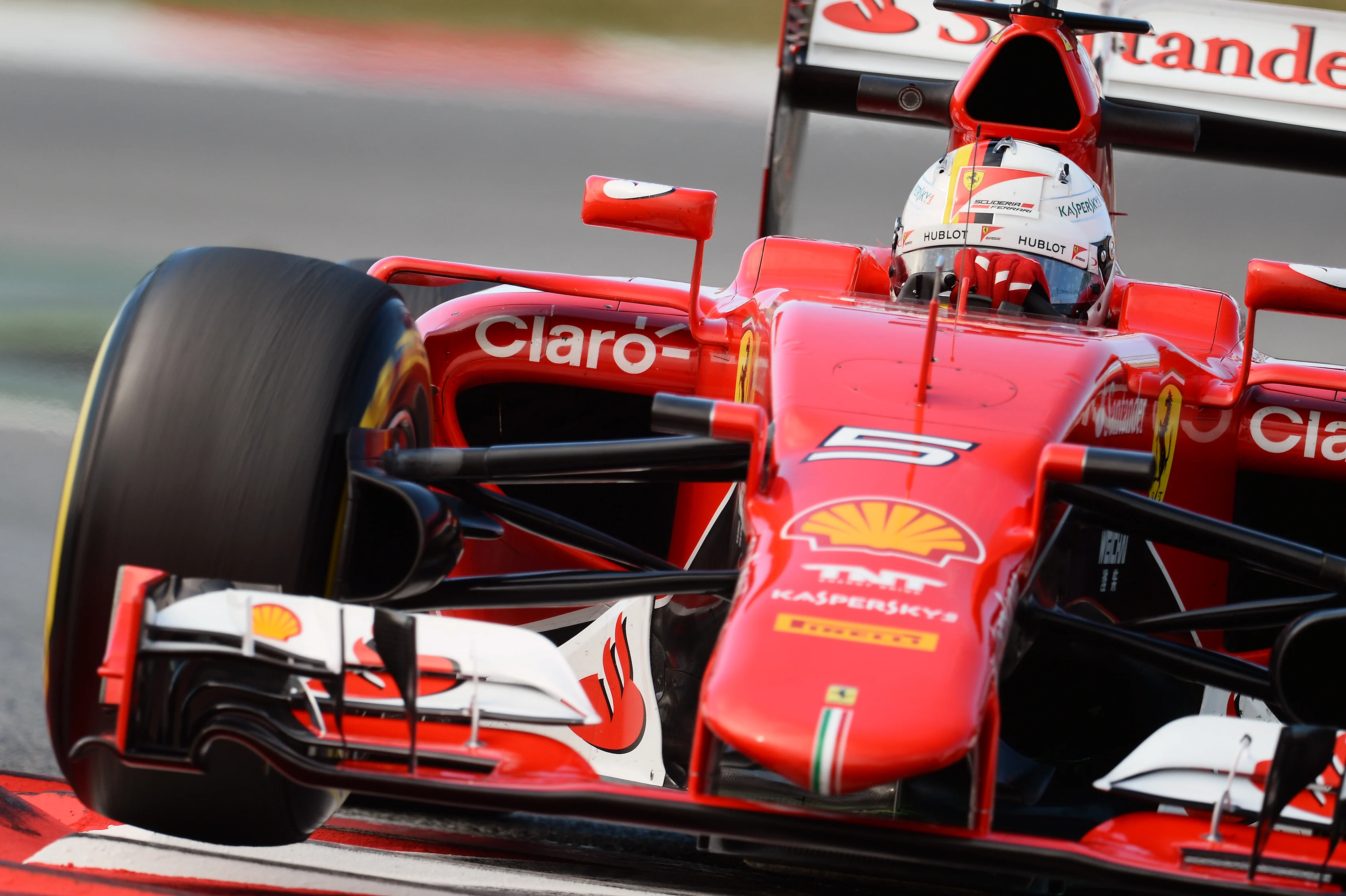 Sebastian Vettel (GER) Ferrari SF15-T at Formula One Testing, Day Two, Barcelona, Spain, 27