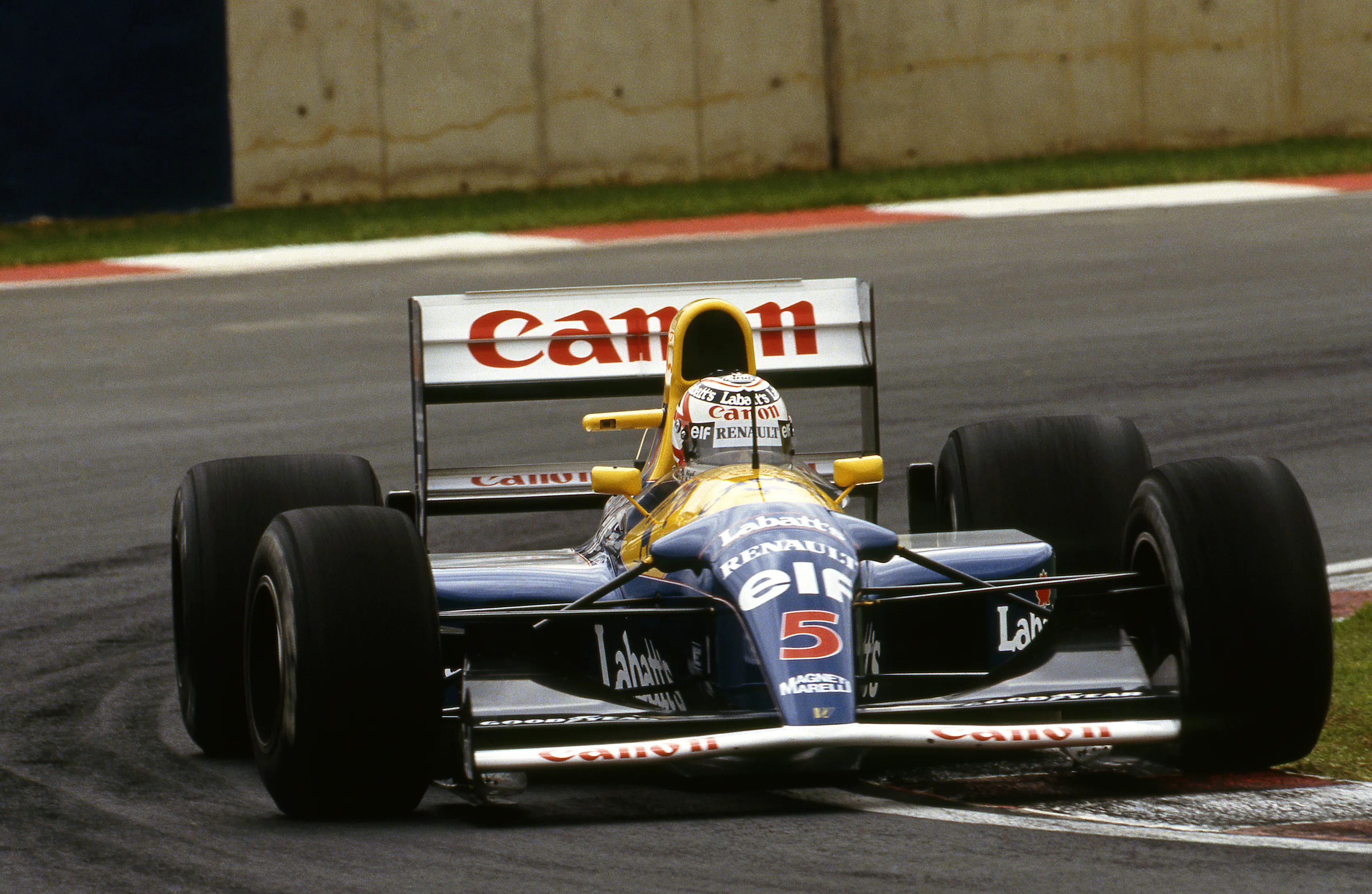 Nigel Mansell (GBR) Williams FW14/B, 1st place. Formula One World Championship, South African