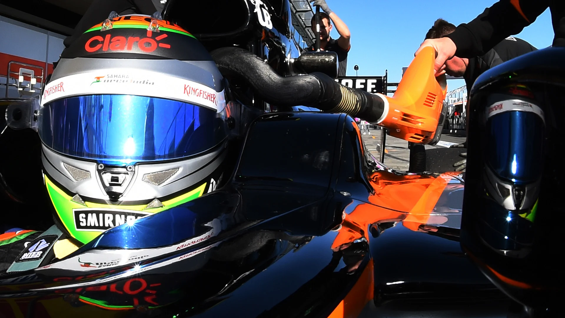 Sergio Perez (MEX) Force India VJM08 at Formula One World Championship, Rd1, Australian Grand Prix, Practice, Albert Park, Melbourne, Australia, Friday 13 March 2015. © Sutton Motorsport Images