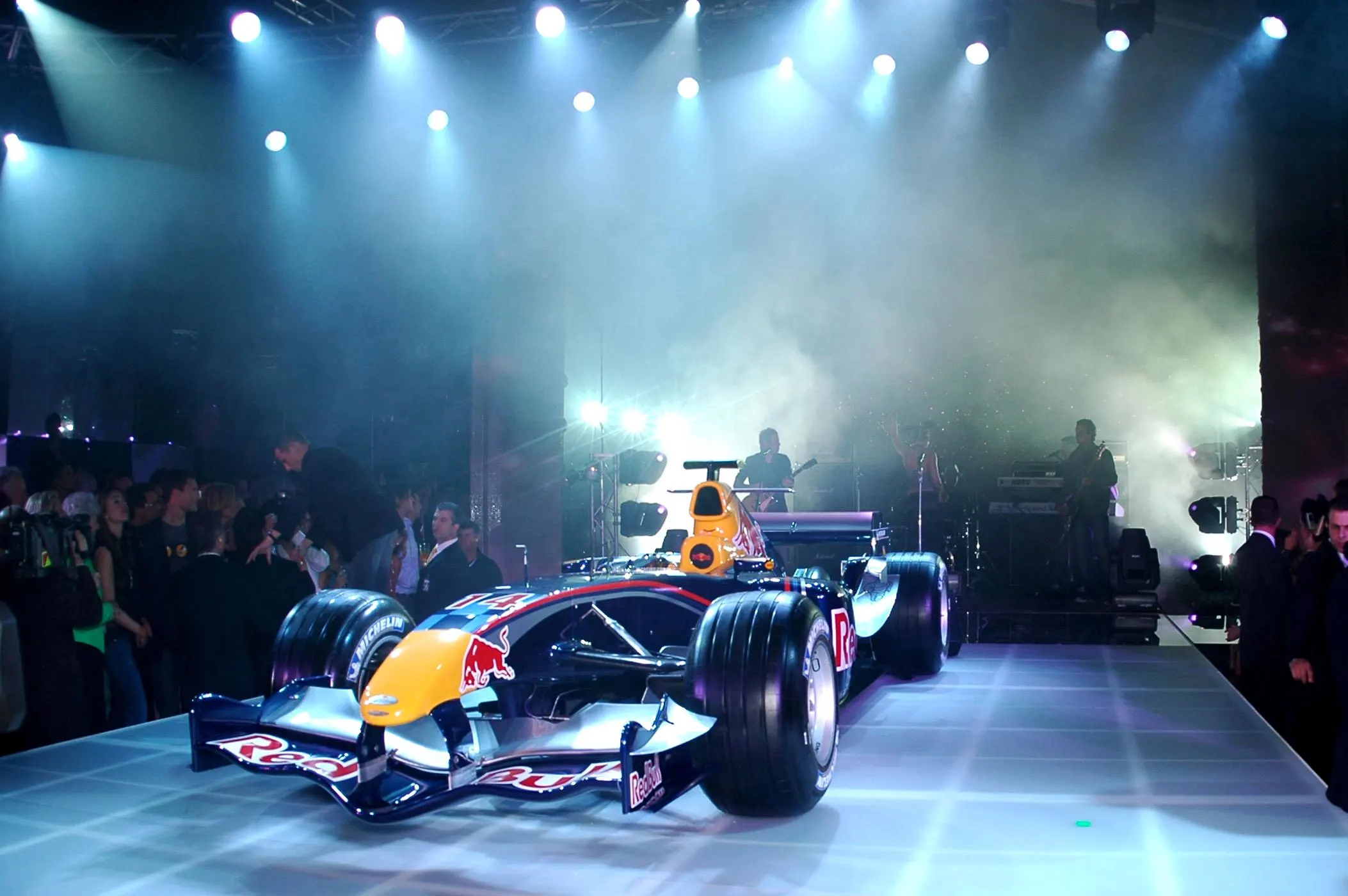 The Red Bull Racing RB1 at the Red Bull Welcome Party. Red Bull Racing Welcome Party, Formula One