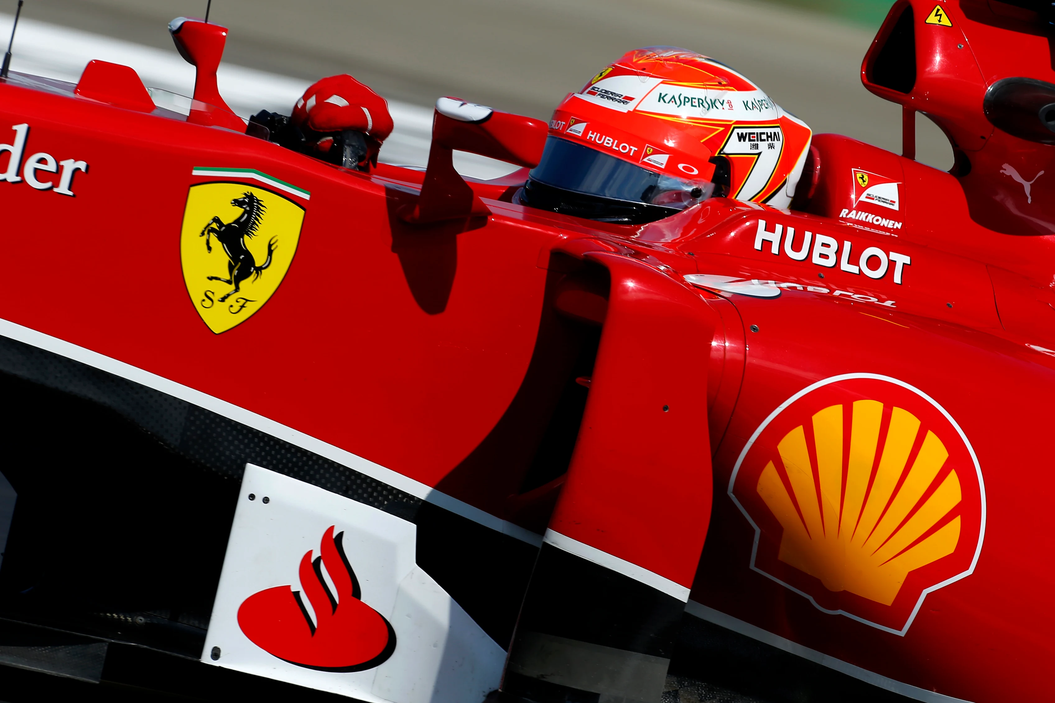 Kimi Raikkonen (FIN) Ferrari F14 T.
Formula One World Championship, Rd11, Hungarian Grand Prix, Practice, Hungaroring, Hungary. Friday 25 July 2014.
