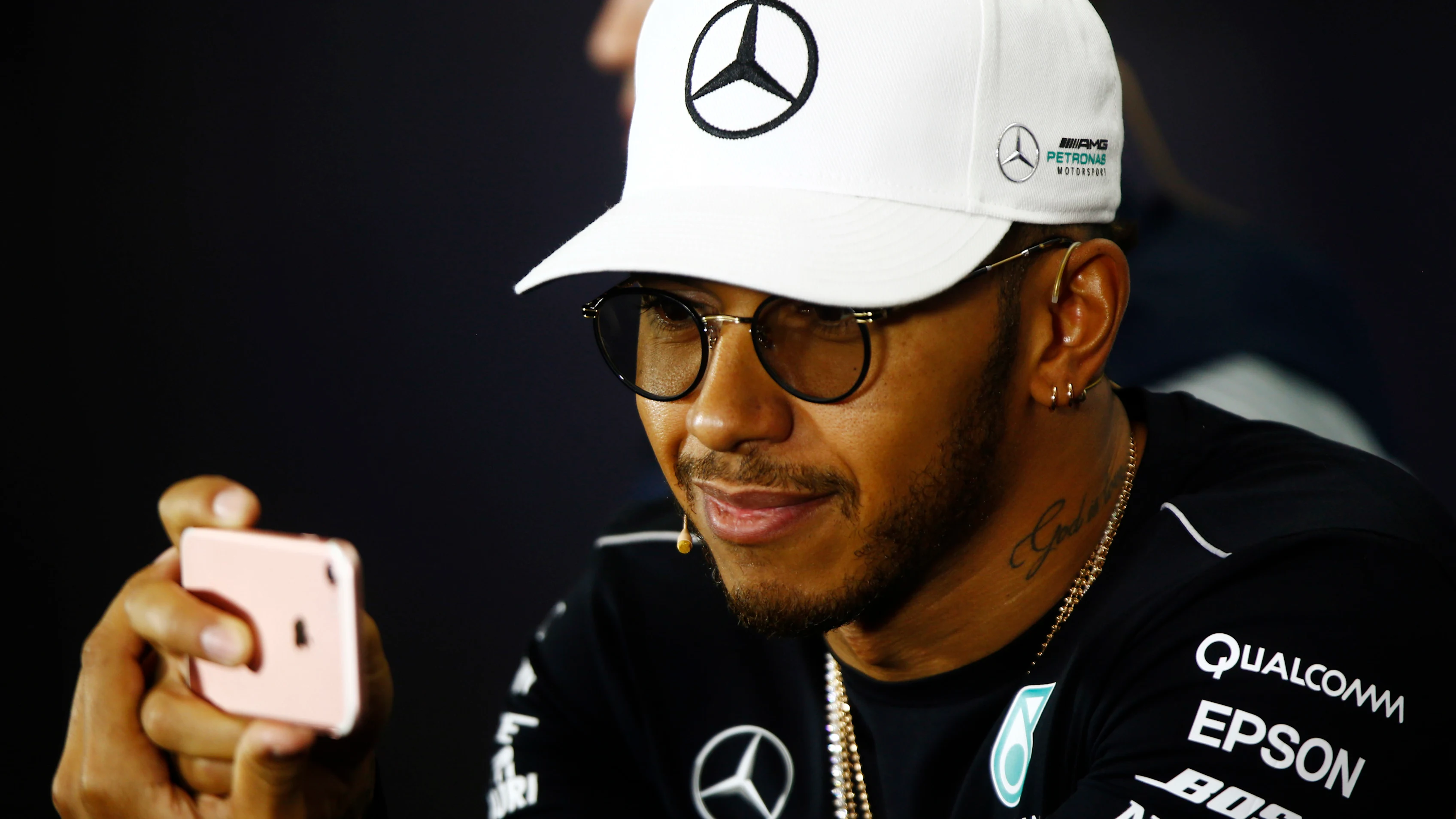 Silverstone, Northamptonshire, UK. 
Thursday 13 July 2017.
Lewis Hamilton, Mercedes AMG, uses his