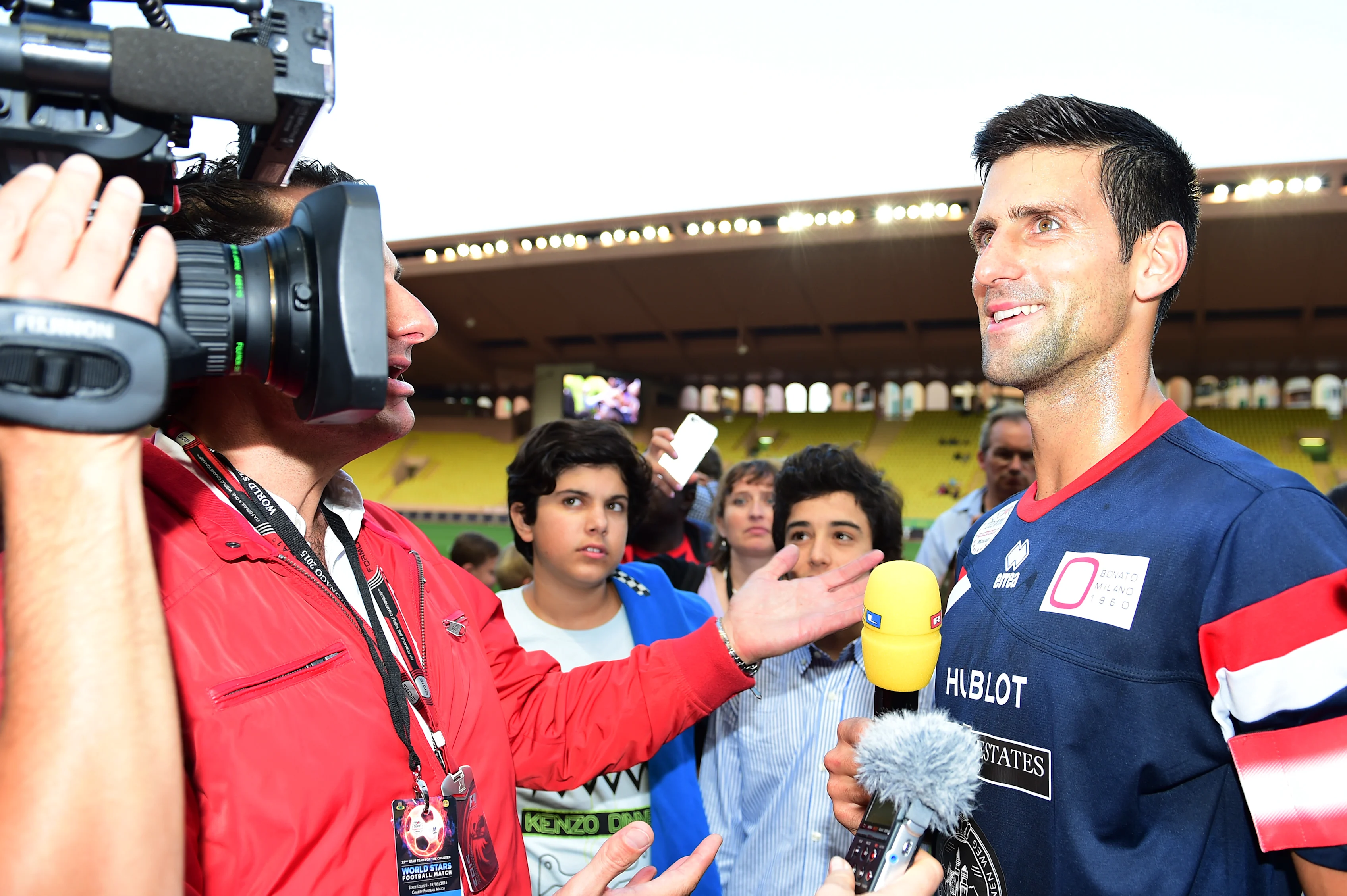 Novak Djokovic (SER) at World Stars Football Match, Stade Luis II, Monaco, Tuesday 19 May 2015 © Sutton Motorsport Images