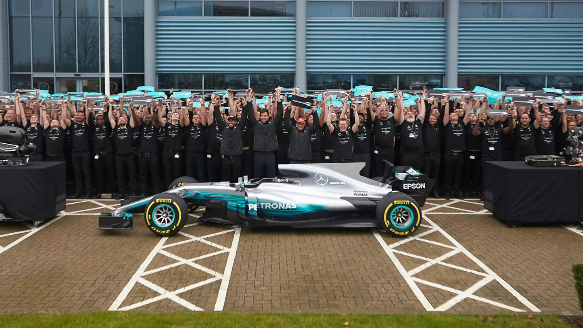 Mercedes' 2017 World Championship Celebrations - Brackley &