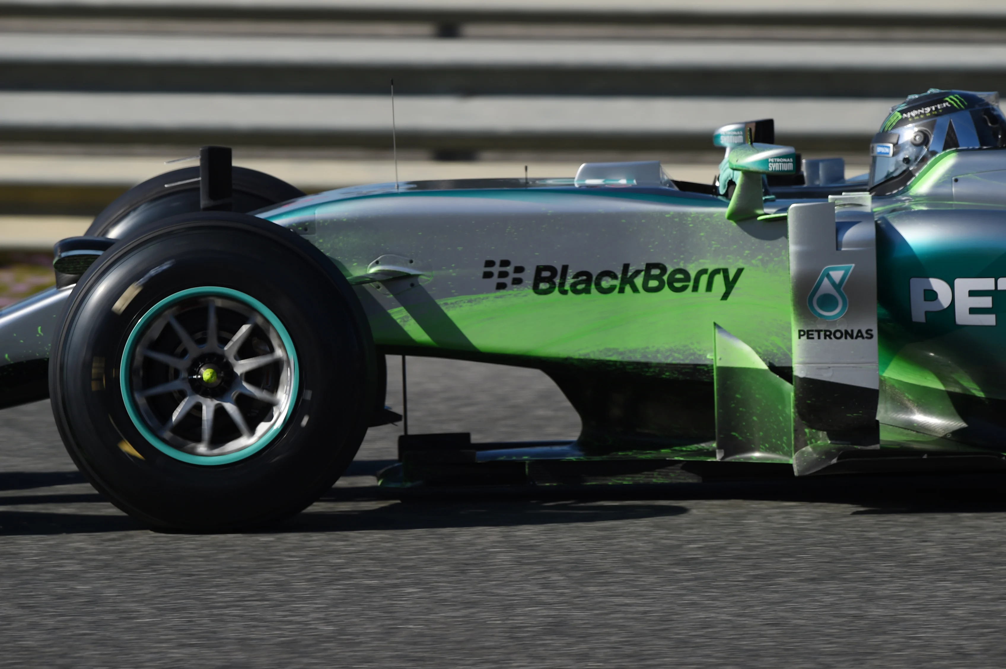 Nico Rosberg (GER) Mercedes AMG F1 W06 with aero paint at Formula One Testing, Day One, Jerez,