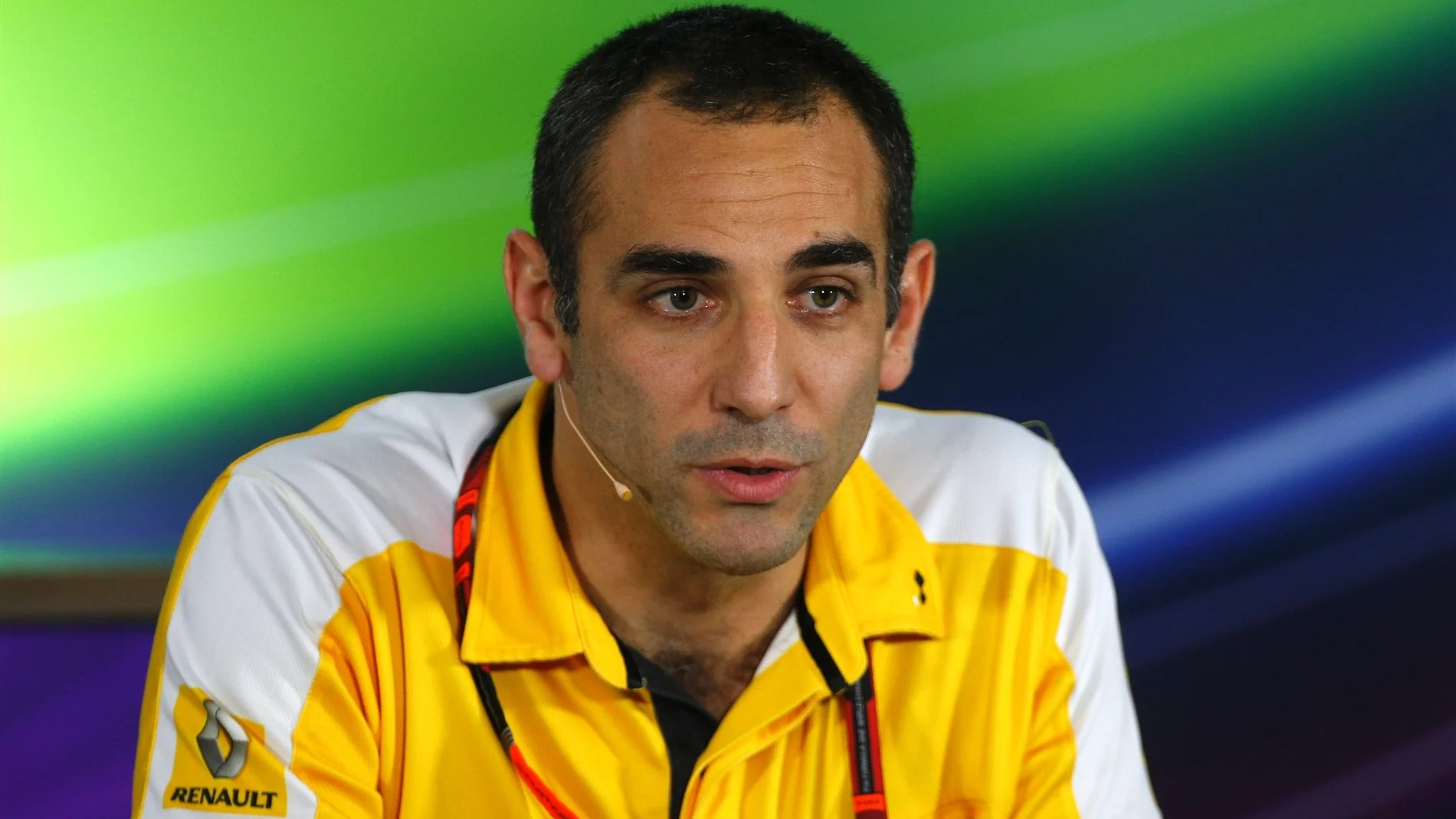 Cyril Abiteboul (FRA) Renault Sport in the Press Conference at Formula One World Championship,