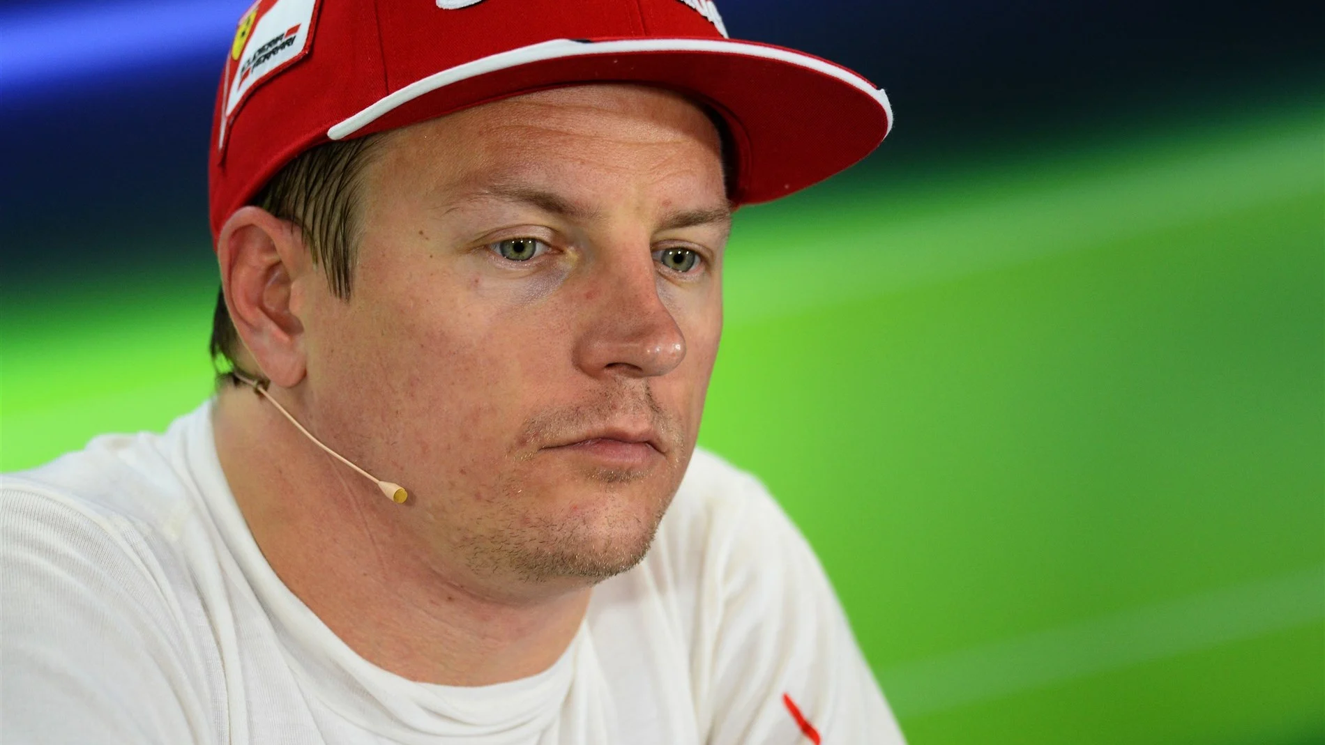 Kimi Raikkonen (FIN) Ferrari in the press conference at Formula One World Championship, Rd19, Abu