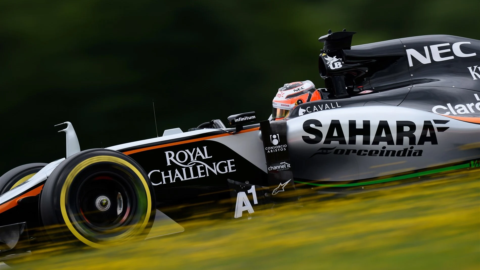 Nico Hulkenberg (GER) Force India VJM08 at Formula One World Championship, Rd8, Austrian Grand