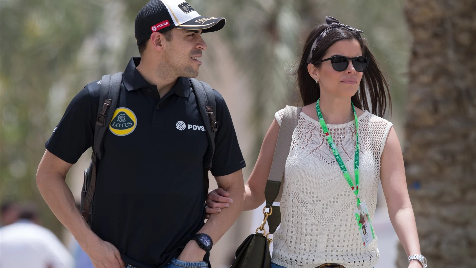 Pastor Maldonado (VEN) Lotus and wife Gabriella Tarkany (VEN) at Formula One World Championship,