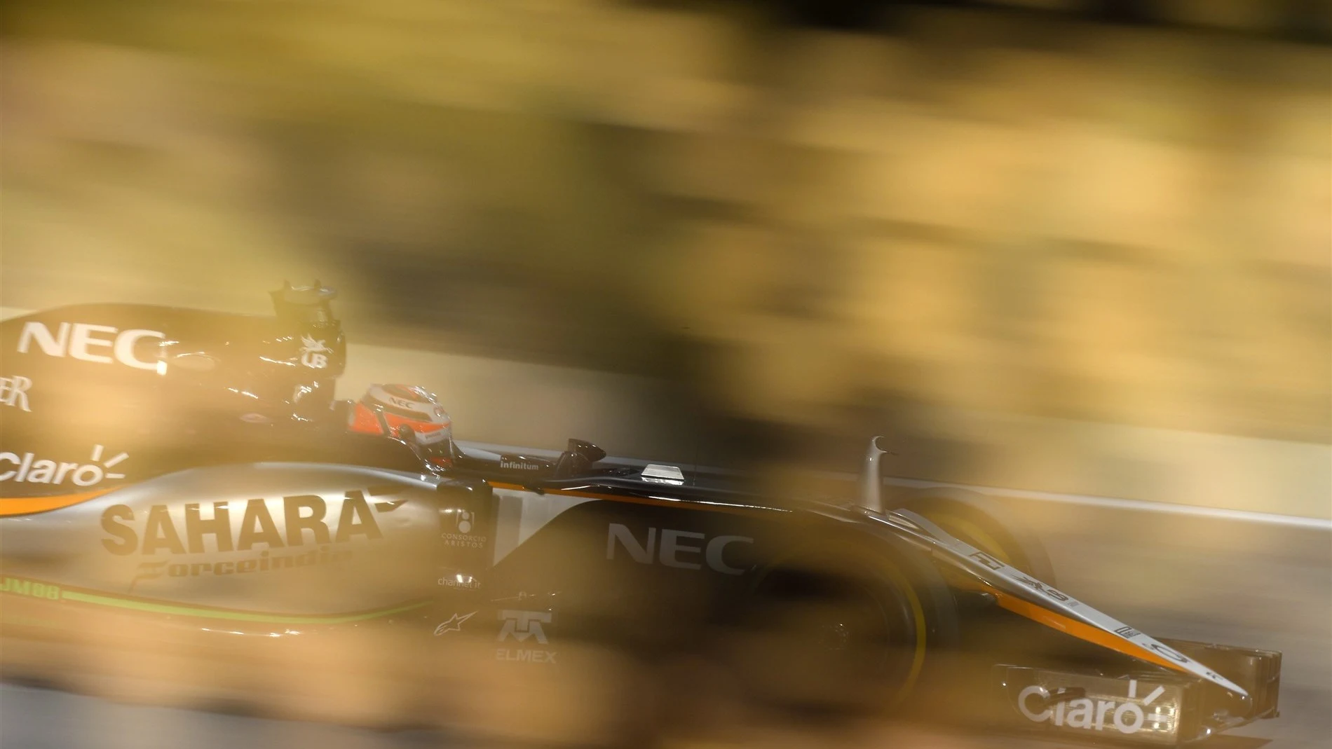 Nico Hulkenberg (GER) Force India VJM08 at Formula One World Championship, Rd4, Bahrain Grand Prix Qualifying, Bahrain International Circuit, Sakhir, Bahrain, Saturday 18  April 2015. © Sutton Motorsport Images