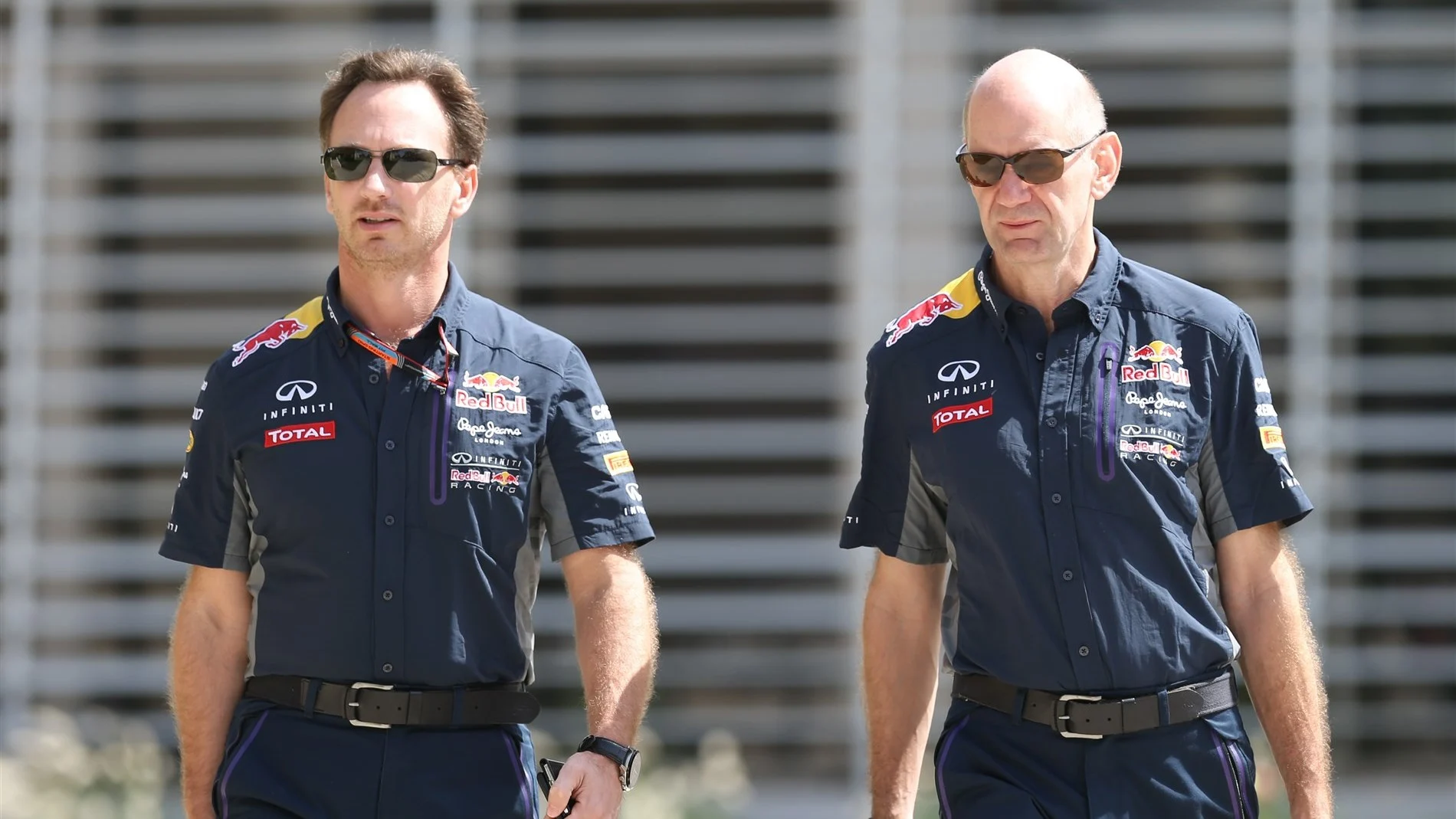 Christian Horner (GBR) Red Bull Racing Team Principal and Adrian Newey (GBR) Chief Technical