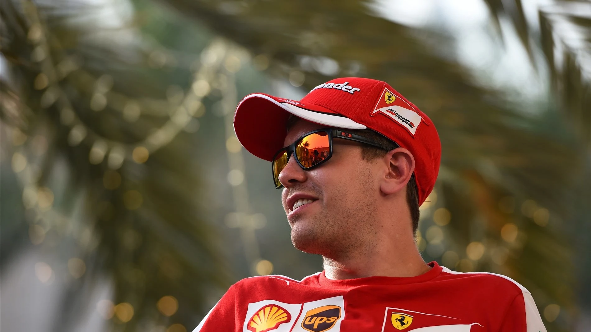 Sebastian Vettel (GER) Ferrari at Formula One World Championship, Rd4, Bahrain Grand Prix Preparations, Bahrain International Circuit, Sakhir, Bahrain, Thursday 16  April 2015. © Sutton Motorsport Images