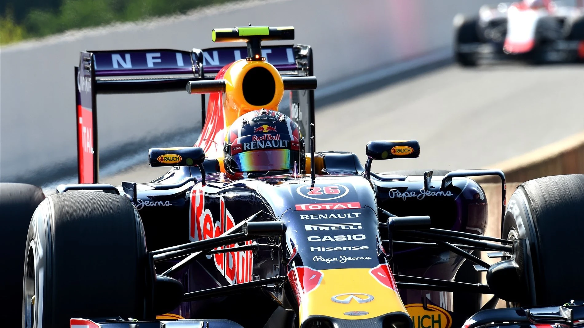 Daniil Kvyat (RUS) Red Bull Racing RB11 at Formula One World Championship, Rd11, Belgian Grand