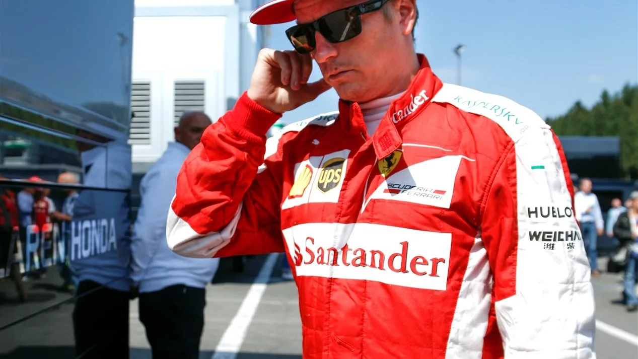 Kimi Raikkonen (FIN) Ferrari at Formula One World Championship, Rd11, Belgian Grand Prix,