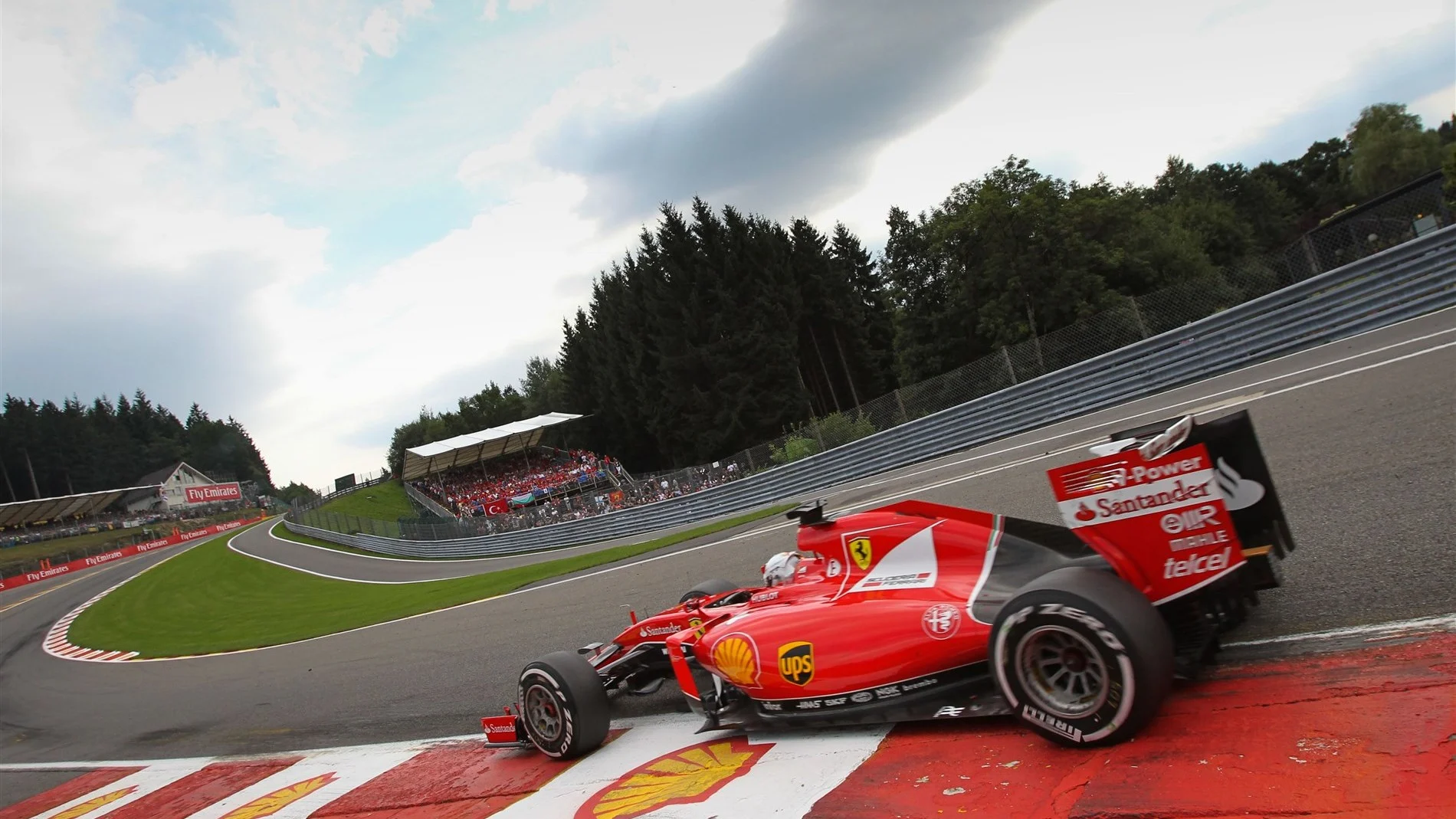 Sebastian Vettel (GER) Ferrari SF15-T at Formula One World Championship, Rd11, Belgian Grand Prix,