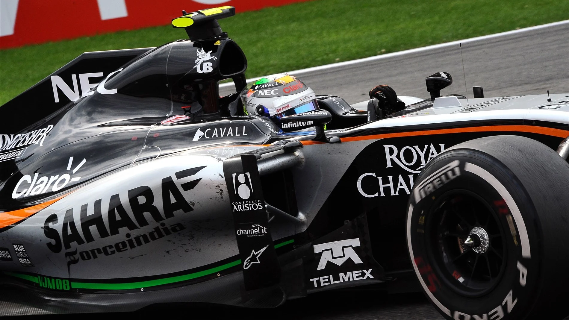 Sergio Perez (MEX) Force India VJM08 at Formula One World Championship, Rd11, Belgian Grand Prix, Race, Spa Francorchamps, Belgium, Sunday 23 August 2015. © Sutton Motorsport Images