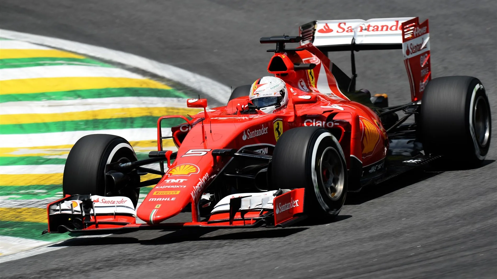 Sebastian Vettel (GER) Ferrari SF15-T at Formula One World Championship, Rd18, Brazilian Grand