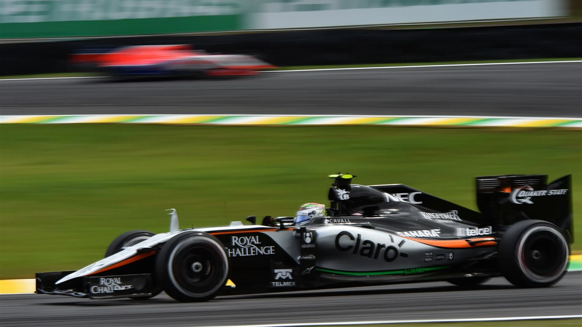 Sergio Perez (MEX) Force India VJM08 at Formula One World Championship, Rd18, Brazilian Grand Prix, Race, Interlagos, Sao Paulo, Brazil, Sunday 15 November 2015. © Sutton Motorsport Images