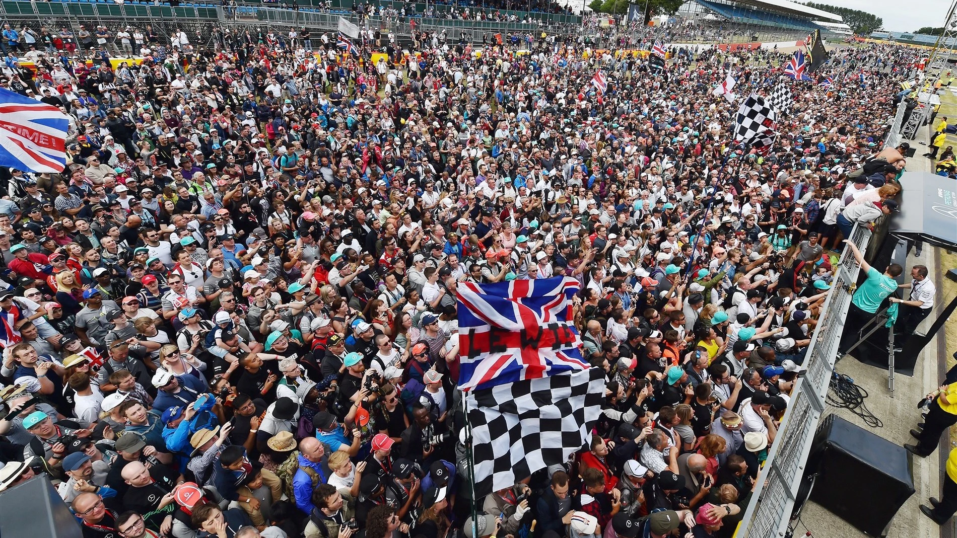 Fans at Formula One World Championship, Rd9, British Grand Prix, Race, Silverstone, England, Sunday