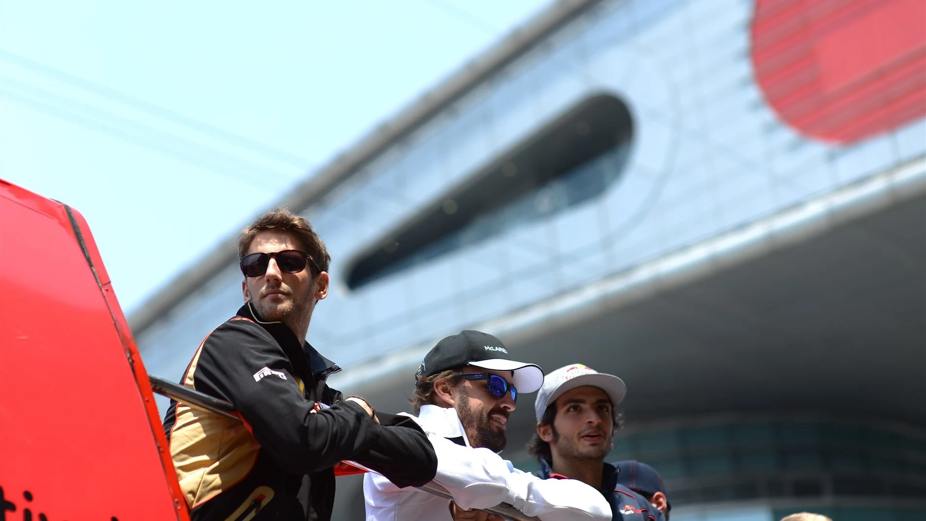 Romain Grosjean (FRA) Lotus F1 at the drivers parade at Formula One World Championship, Rd3, Chinese Grand Prix, Race, Shanghai, China, Sunday 12 April 2015. © Sutton Motorsport Images
