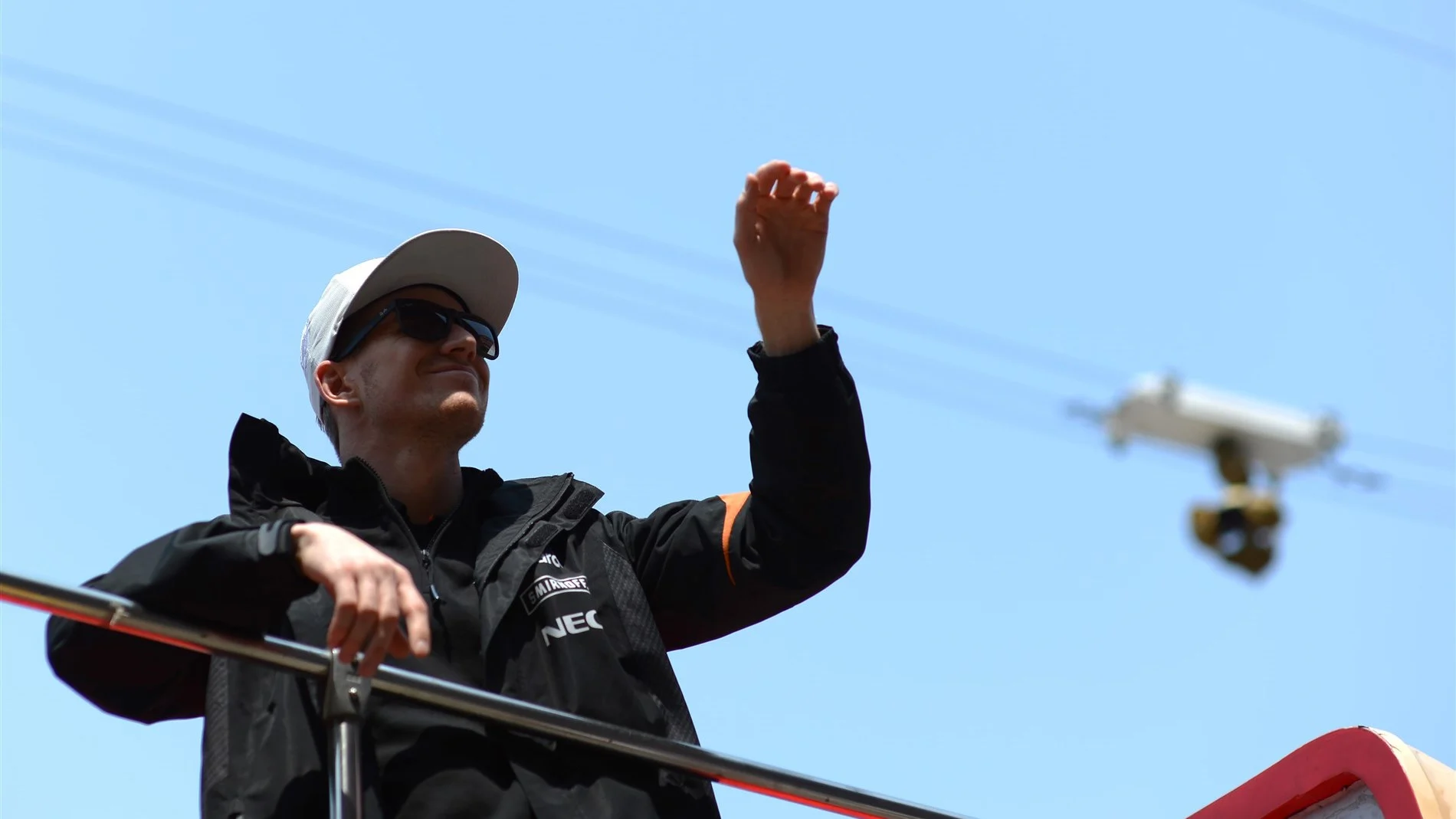 Nico Hulkenberg (GER) Force India F1 at the drivers parade at Formula One World Championship, Rd3, Chinese Grand Prix, Race, Shanghai, China, Sunday 12 April 2015. © Sutton Motorsport Images