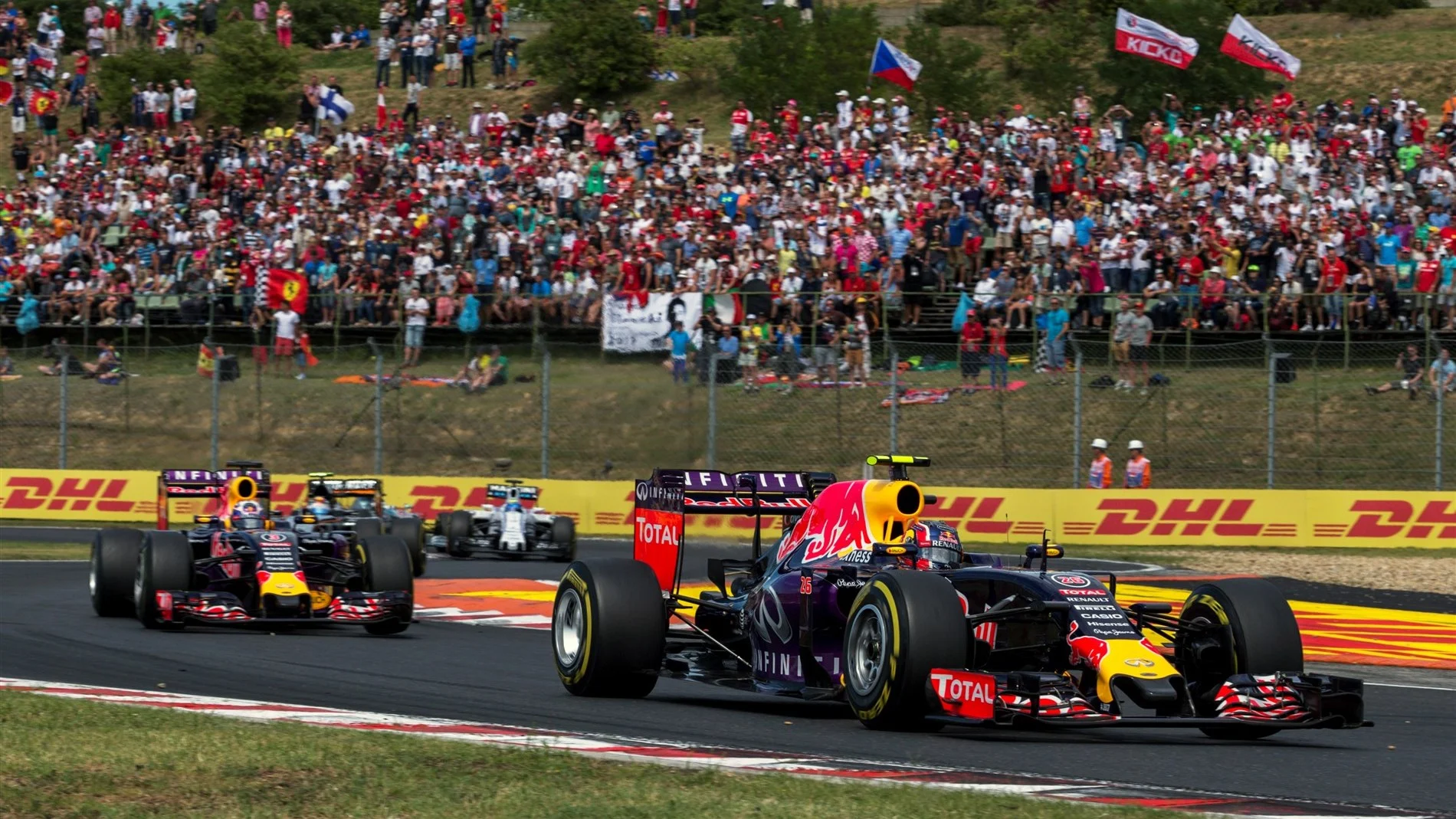 Daniil Kvyat (RUS) Red Bull Racing RB11 at Formula One World Championship, Rd10, Hungarian Grand