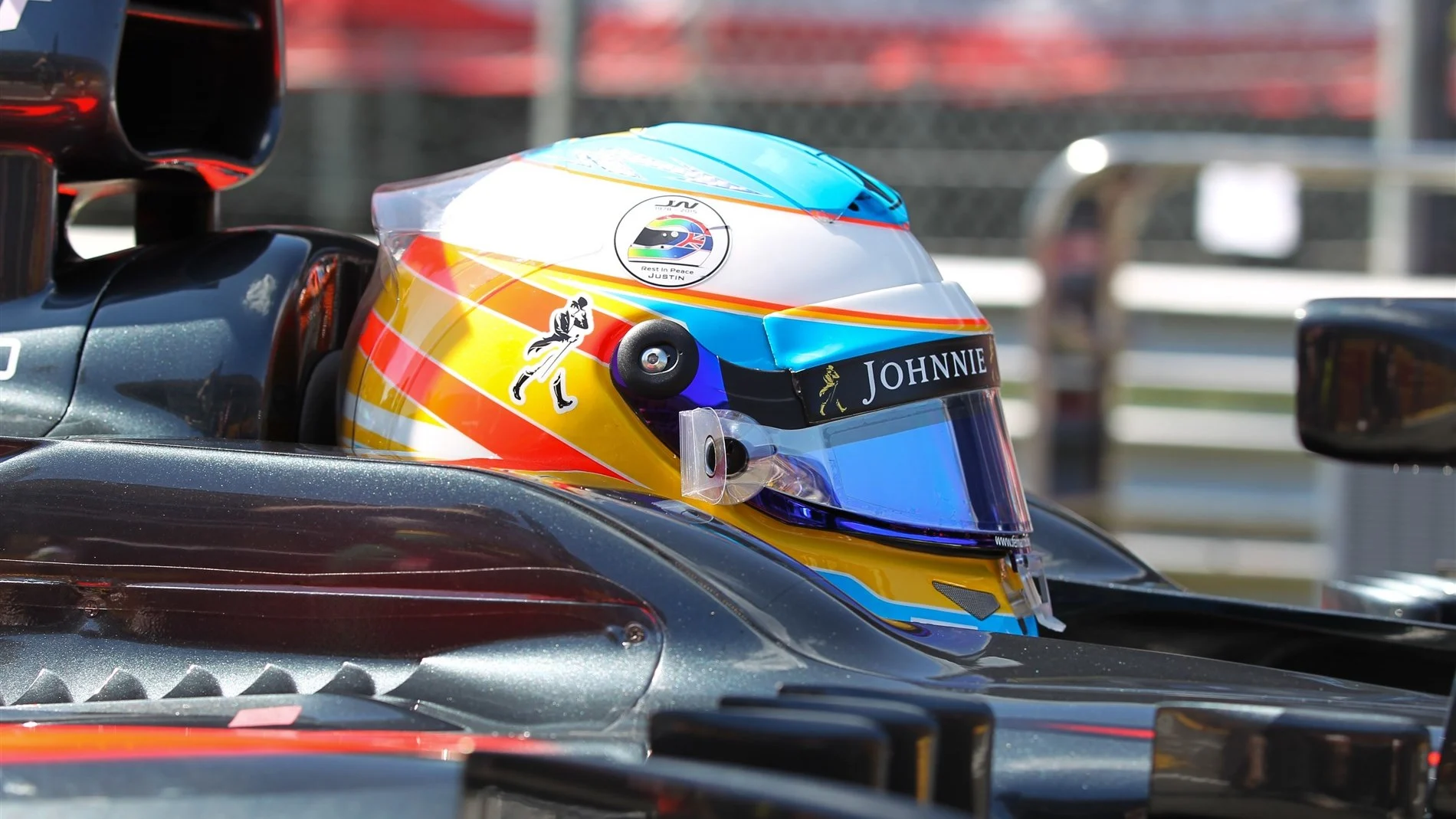 Fernando Alonso (ESP) McLaren MP4-30 on the grid at Formula One World Championship, Rd12, Italian Grand Prix, Race, Monza, Italy, Sunday 6  September 2015. © Sutton Motorsport Images