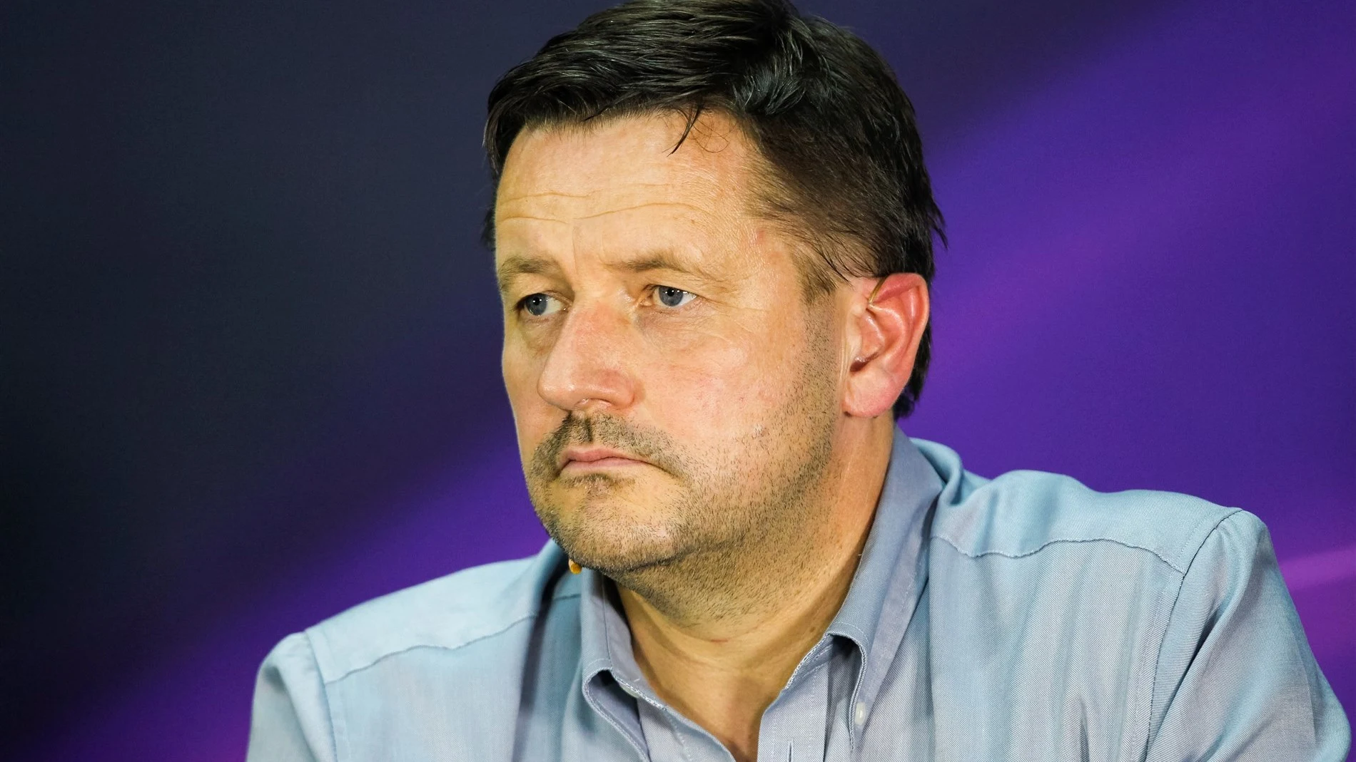 Paul Hembery (GBR) Pirelli Motorsport Director in the Press Conference at Formula One World