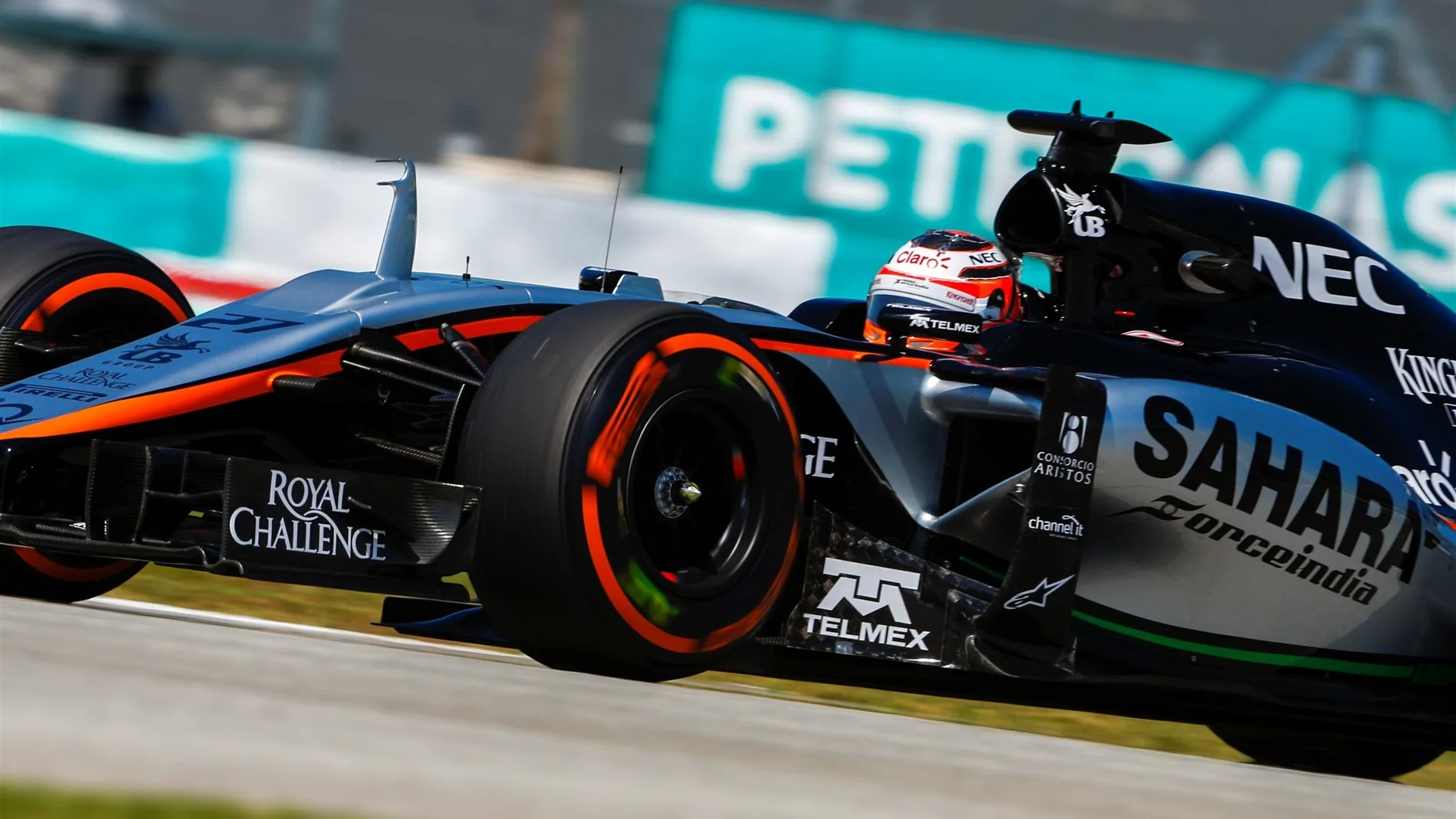 Nico Hulkenberg (GER) Force India VJM08 at Formula One World Championship, Rd2, Malaysian Grand