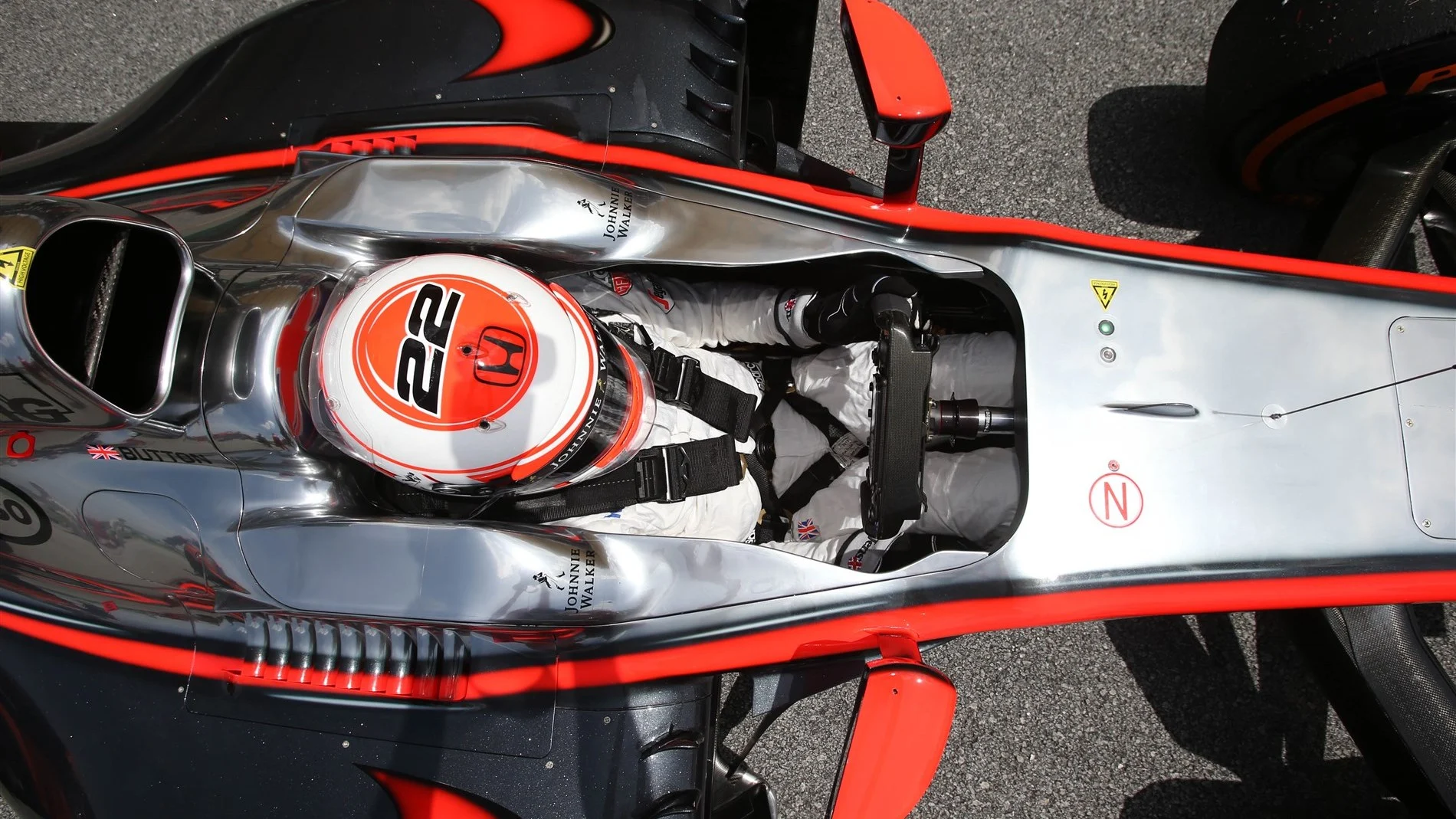 Jenson Button (GBR) McLaren MP4-30 on the grid at Formula One World Championship, Rd2, Malaysian Grand Prix, Race, Sepang, Malaysia, Sunday 29 March 2015. © Sutton Motorsport Images